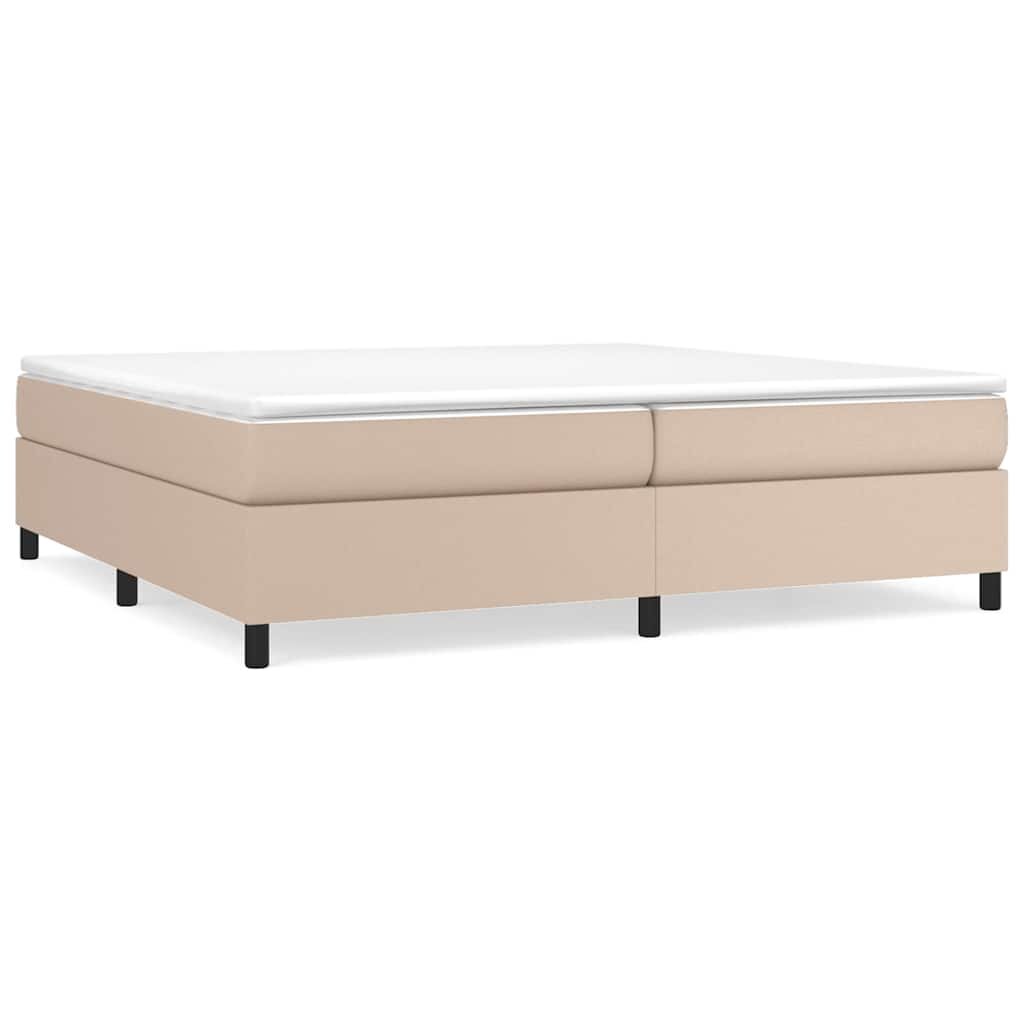 vidaXL Posteľný rám s boxspringom kapučínový 200x200 cm umelá koža