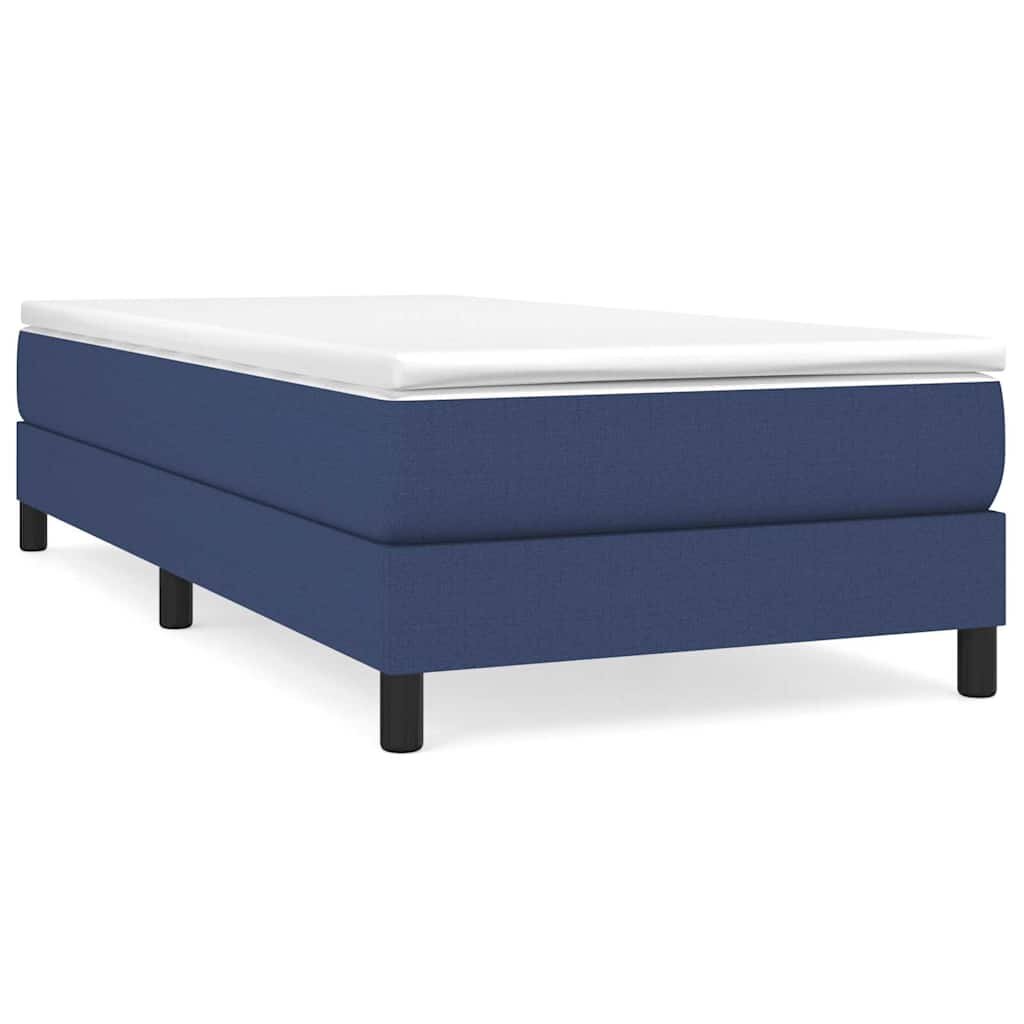 vidaXL Posteľný rám s boxspringom Modrá 90x200 cm Látka
