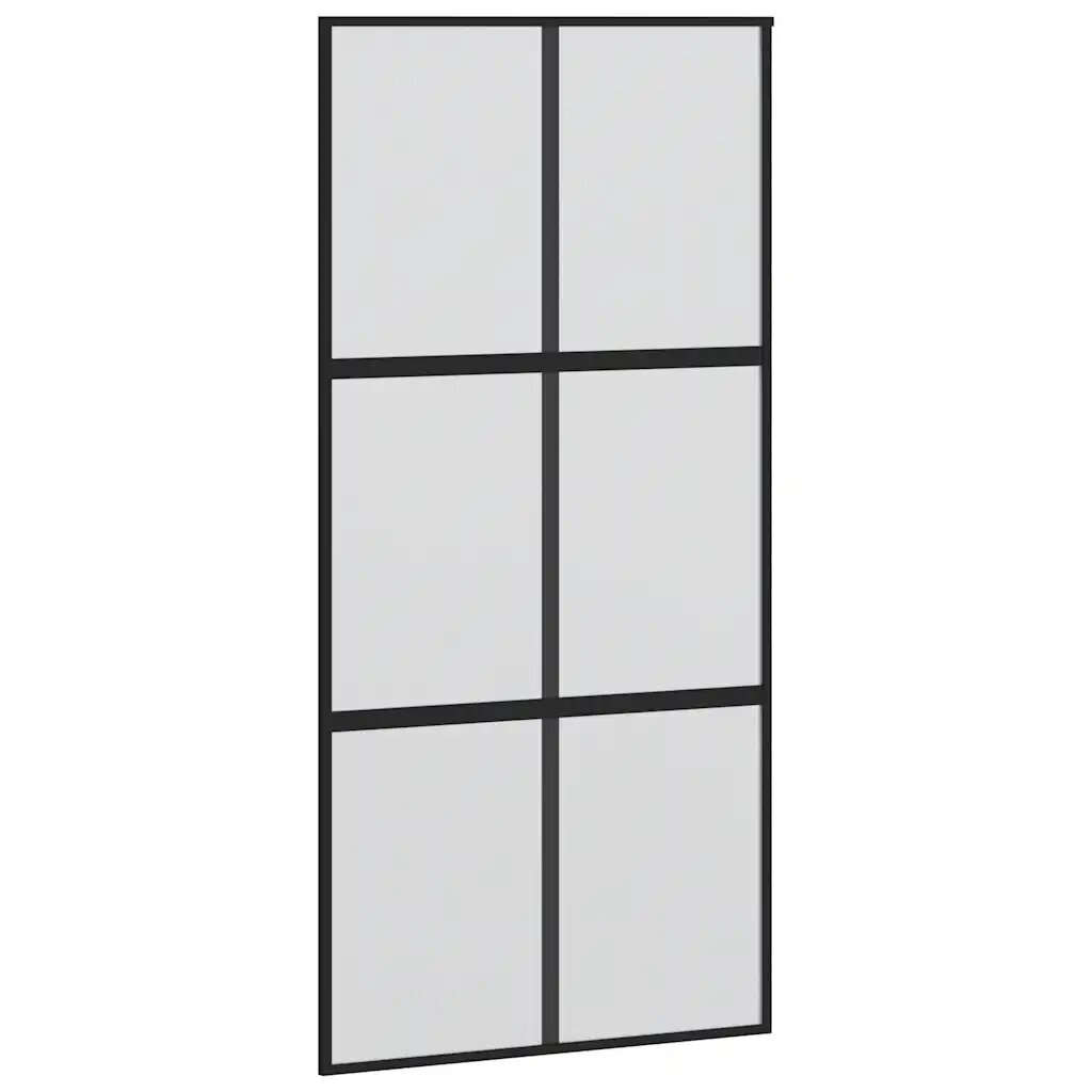 vidaXL Posuvné dvere čierne 1025x205 cm tvrdené sklo a hliník