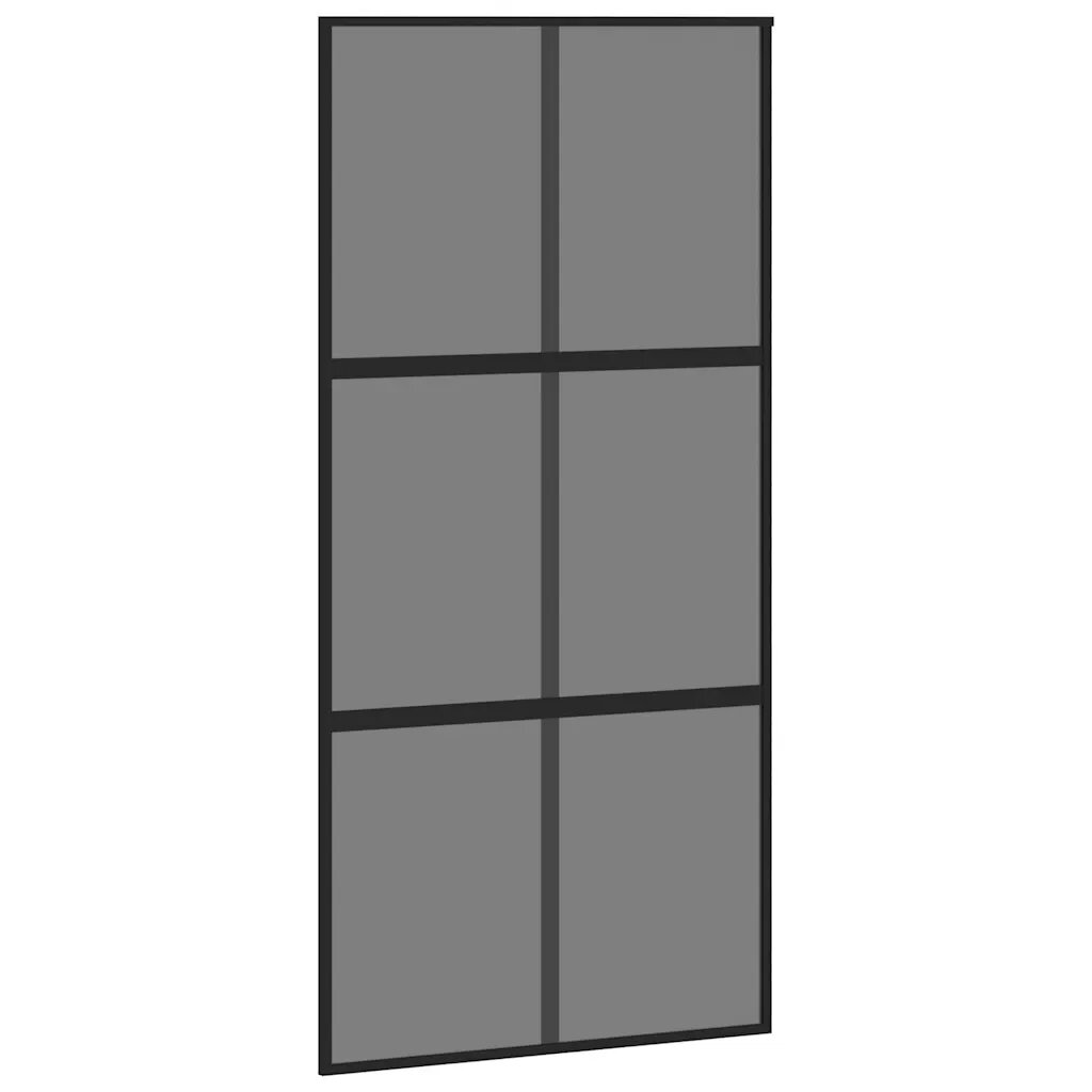 vidaXL Posuvné dvere čierne 1025x205 cm tvrdené sklo a hliník