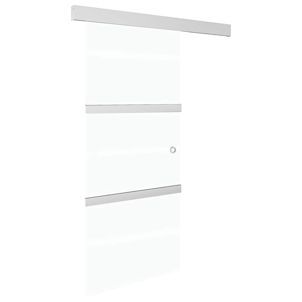 vidaXL Posuvné dvere s jemným zatváraním ESG sklo a hliník 76x205 cm