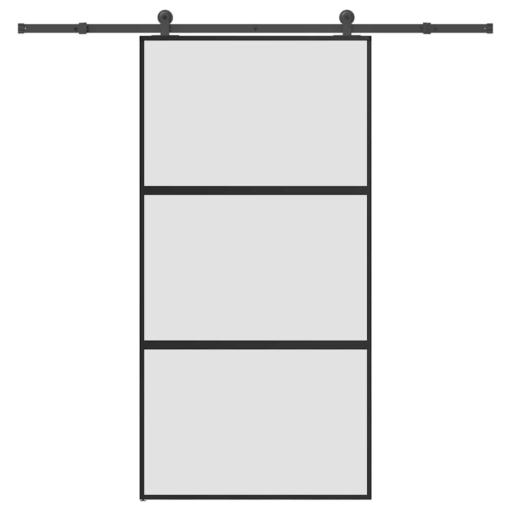 vidaXL Posuvné dvere s kovaním tvrdené sklo a hliník úzke 1025x205 cm