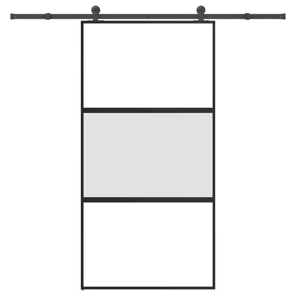 vidaXL Posuvné dvere s kovaním tvrdené sklo a hliník úzke 1025x205 cm