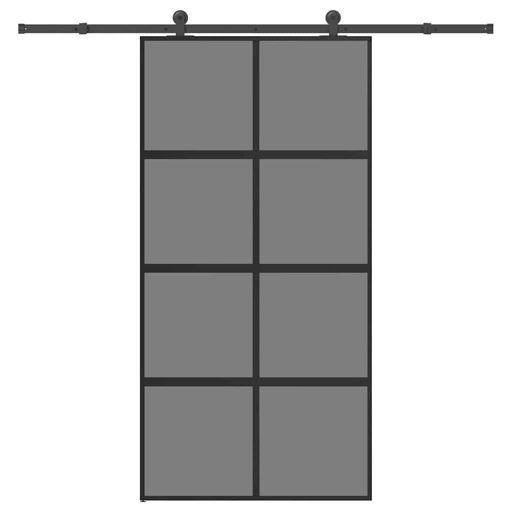 vidaXL Posuvné dvere so sadou kovania 1025x205 cm tvrdené sklo a hliník