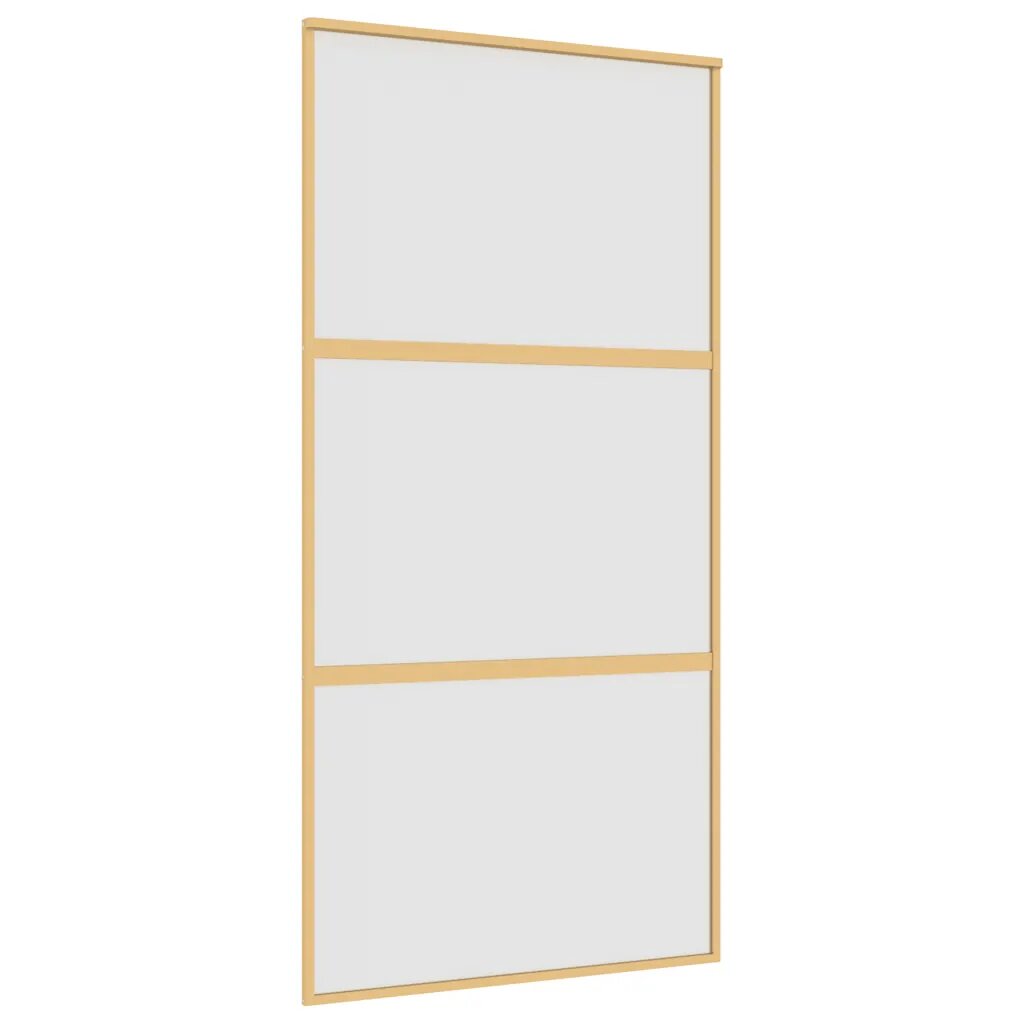 vidaXL Posuvné dvere zlaté 1025x205 cm matné ESG sklo a hliník