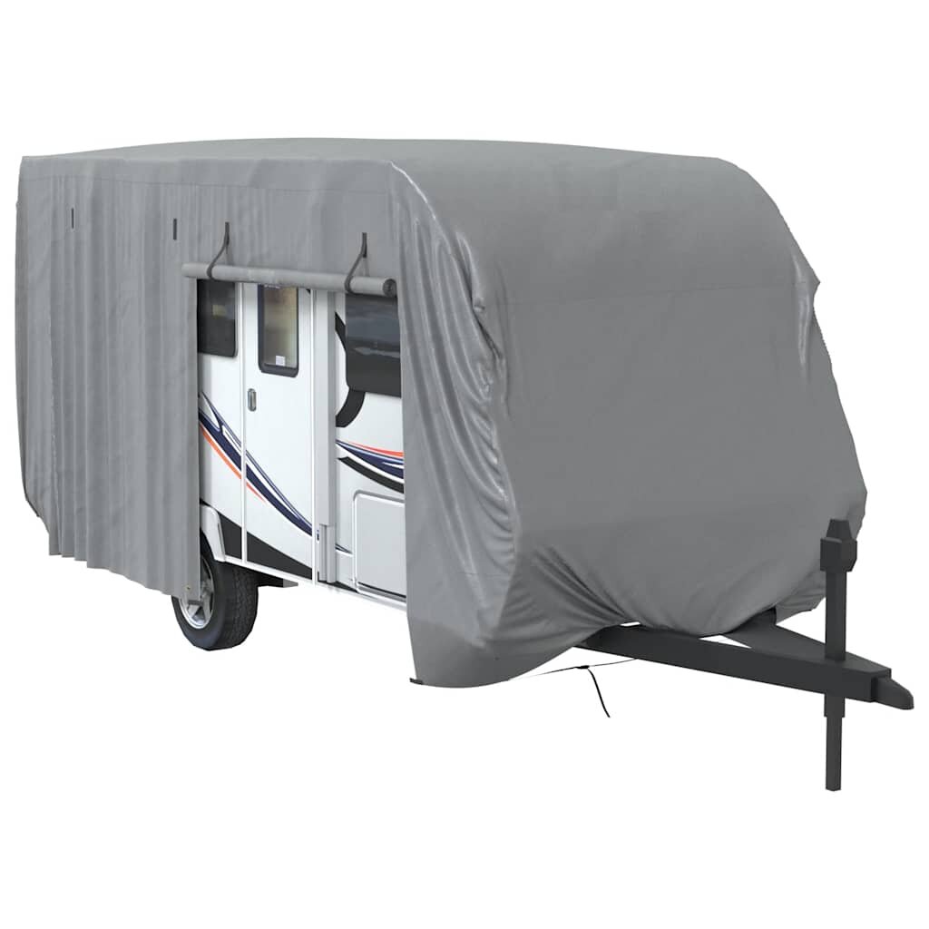 vidaXL Poťah na karavan sivý 610x250x220 cm netkaná textília