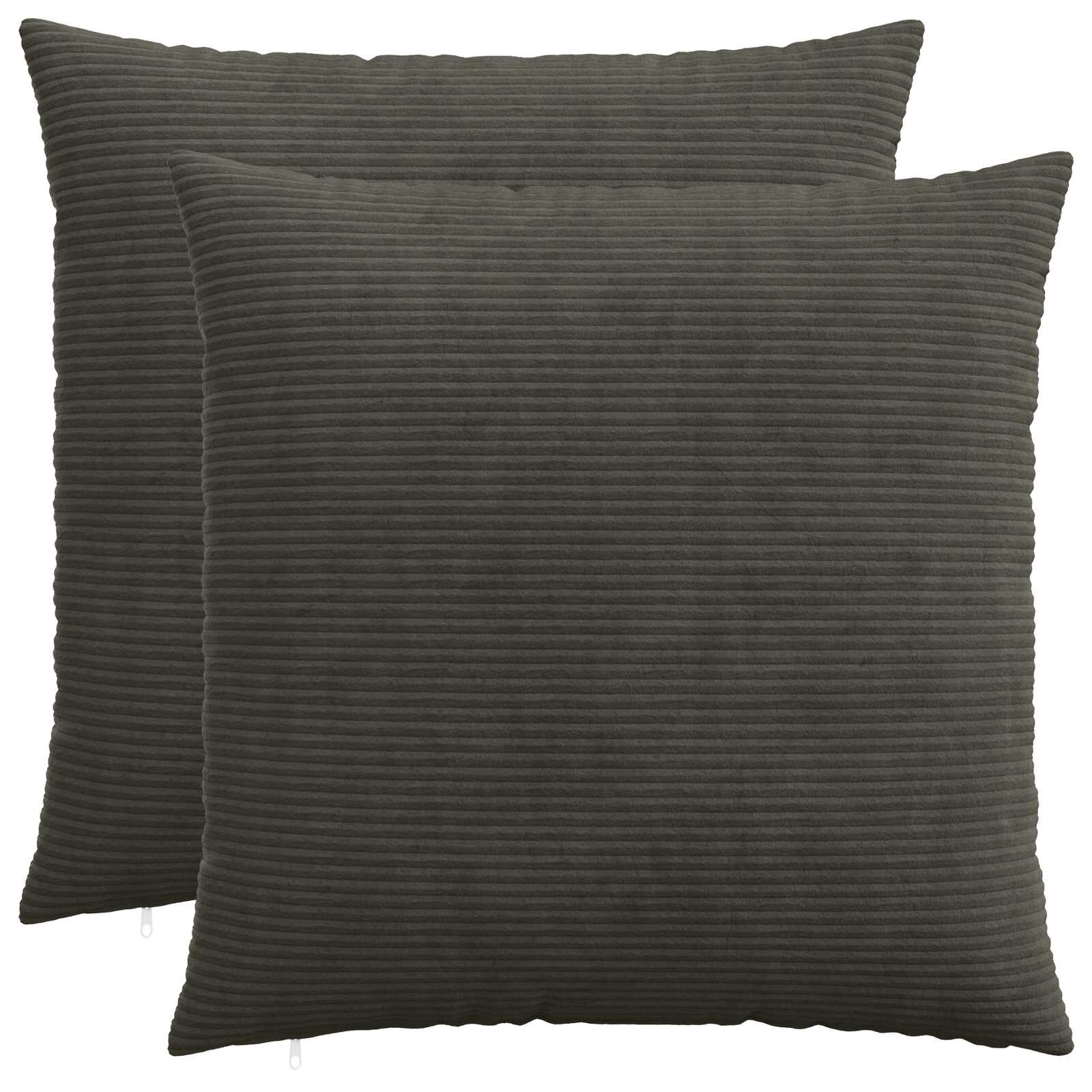 vidaXL Poťah na podložku 2 ks HEERLEN Antracitová 60 x 60 cm manšestr