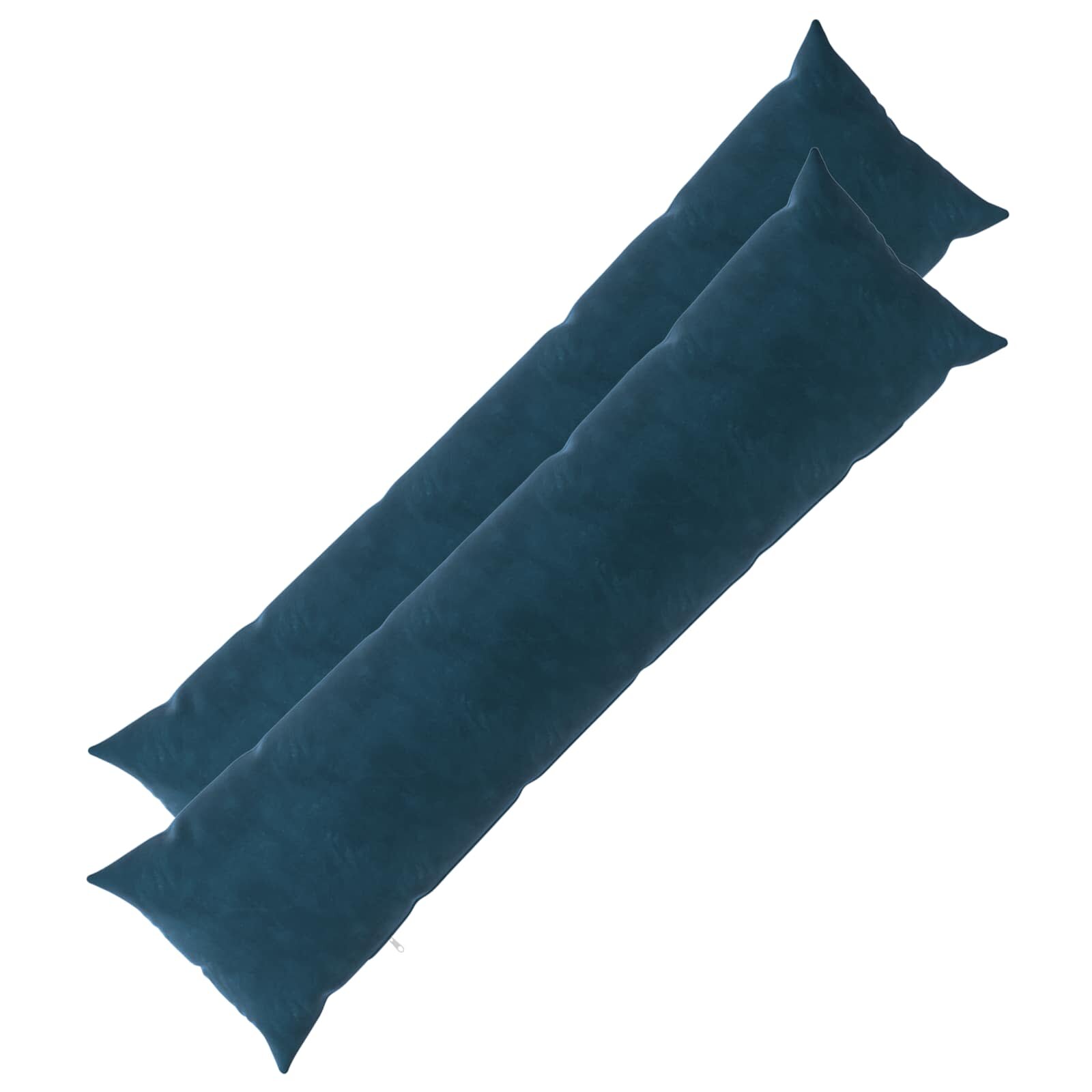 vidaXL Poťah na podložku 2 ks HEERLEN Modrá 40 x 145 cm Zamat