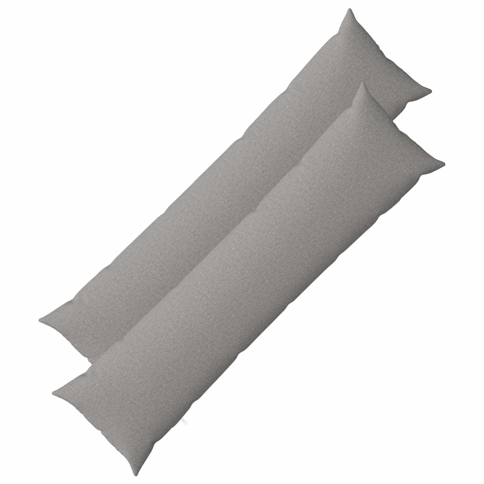 vidaXL Poťah na podložku 2 ks HEERLEN Oblá šedá 40 x 145 cm Látka