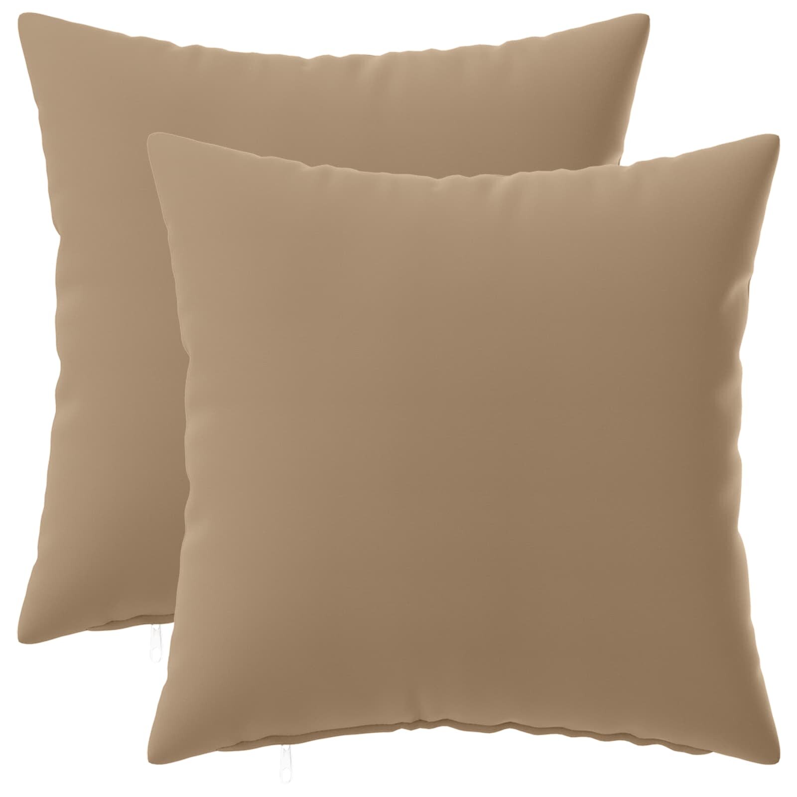 vidaXL Poťah na podložku 2 ks HEERLEN Sivohnedá 40 x 40 cm Polyester