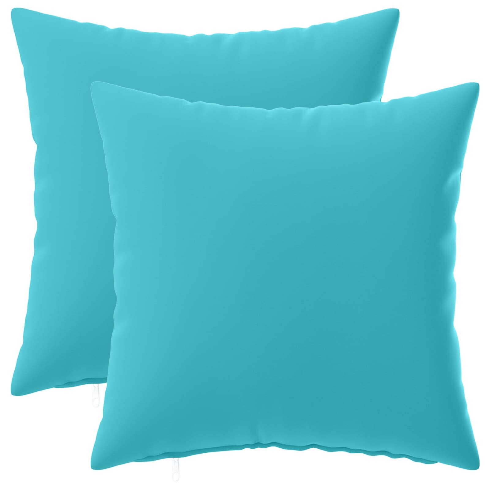 vidaXL Poťah na podložku 2 ks HEERLEN Tyrkysová 40 x 40 cm Polyester
