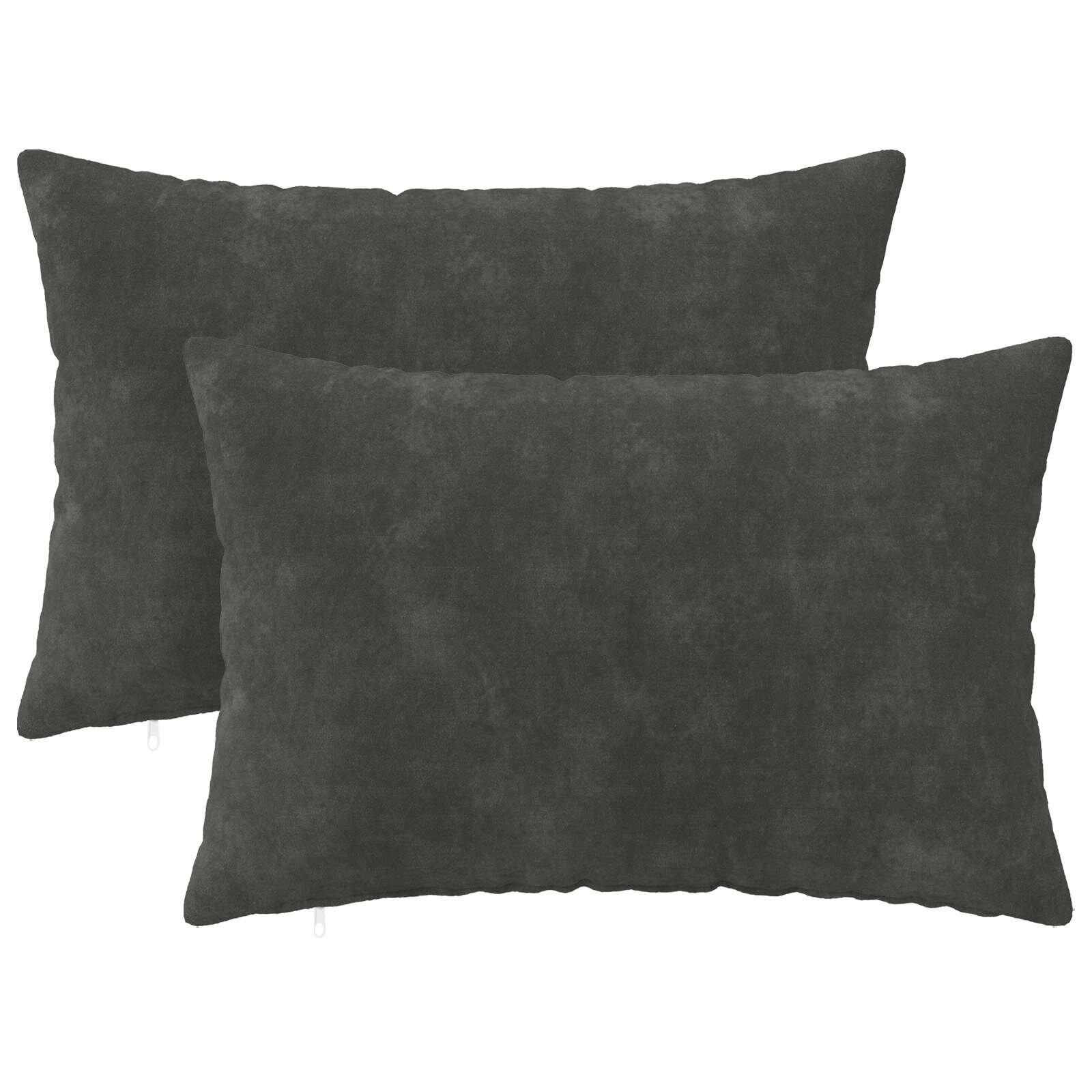 vidaXL Poťah na podložku 2 pcs HEERLEN Antracitová 50 x 70 cm