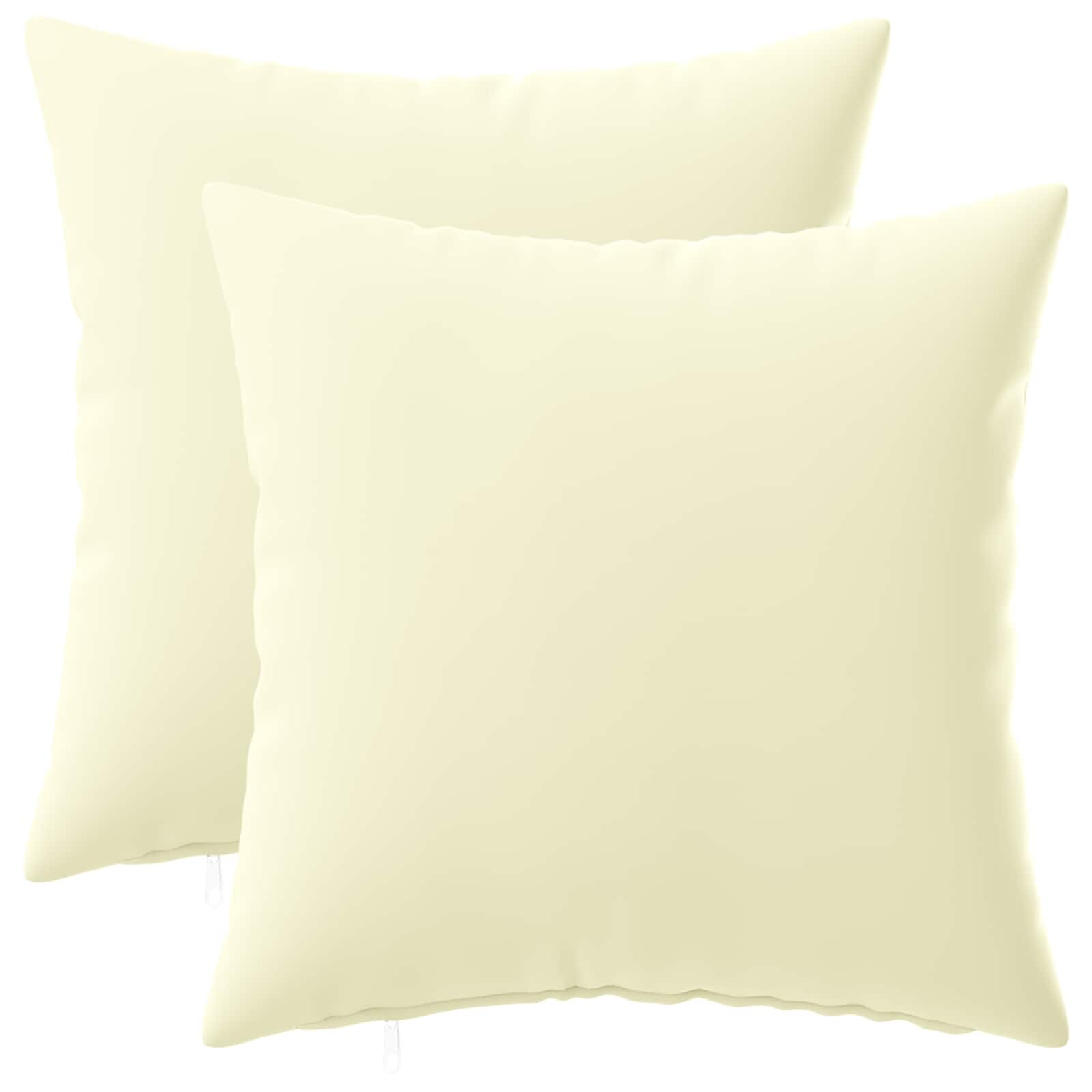 vidaXL Poťah na podložku 2 pcs HEERLEN Krémová 45 x 45 cm Polyester