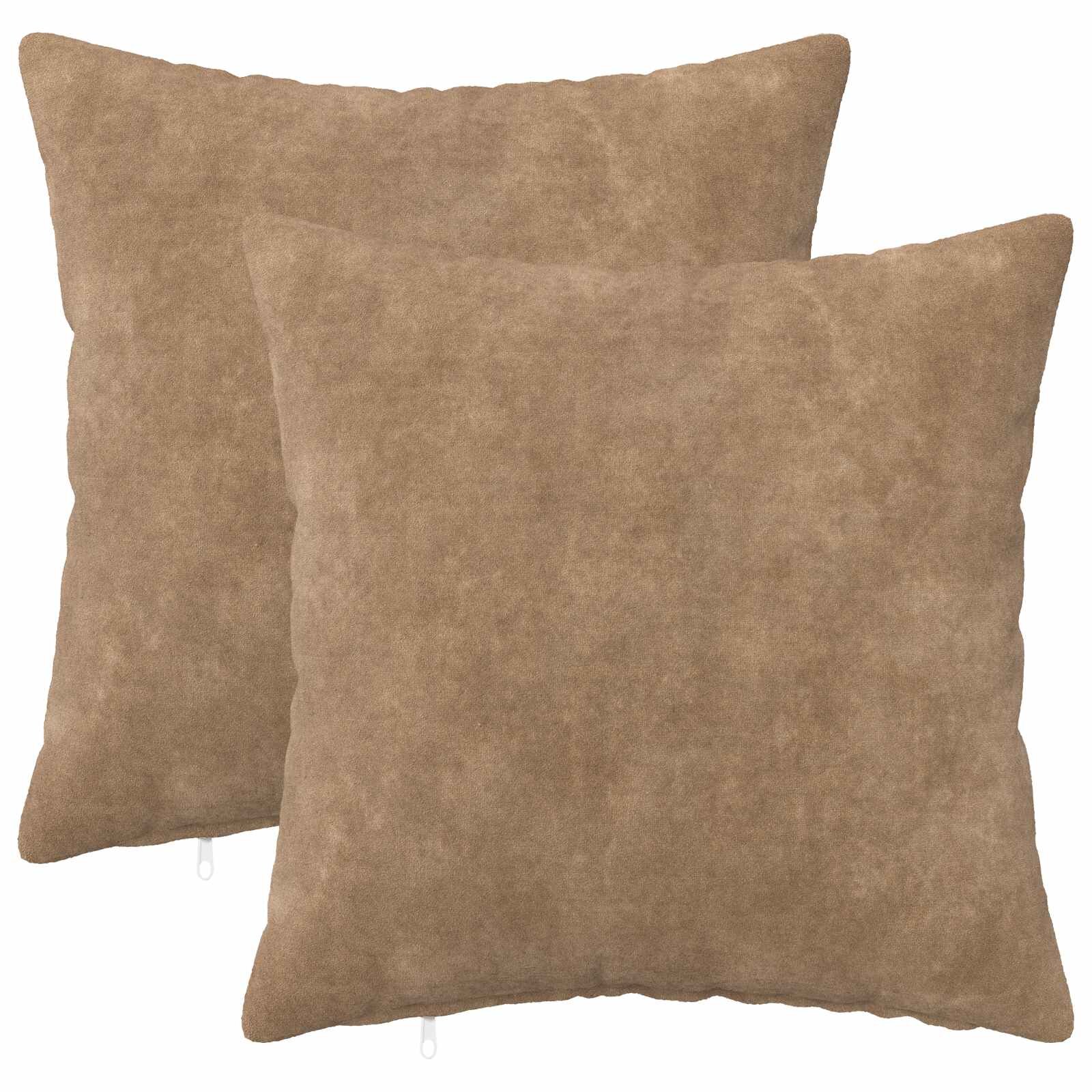 vidaXL Poťah na podložku 2 pcs HEERLEN Sivohnedá 45 x 45 cm