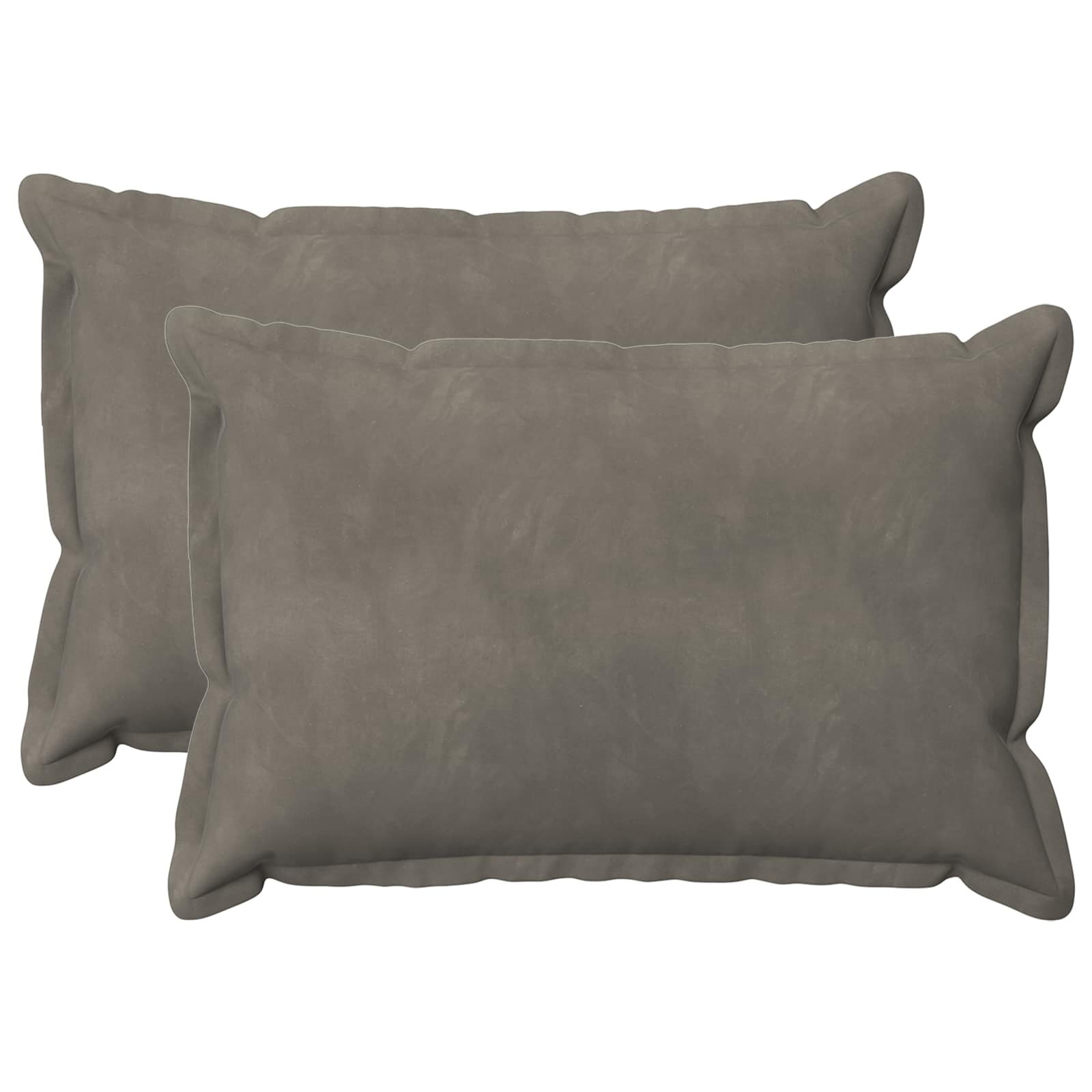 vidaXL Poťah na podložku 2 pcs HOUTEN Svetlosivá 50 x 80 cm Zamat