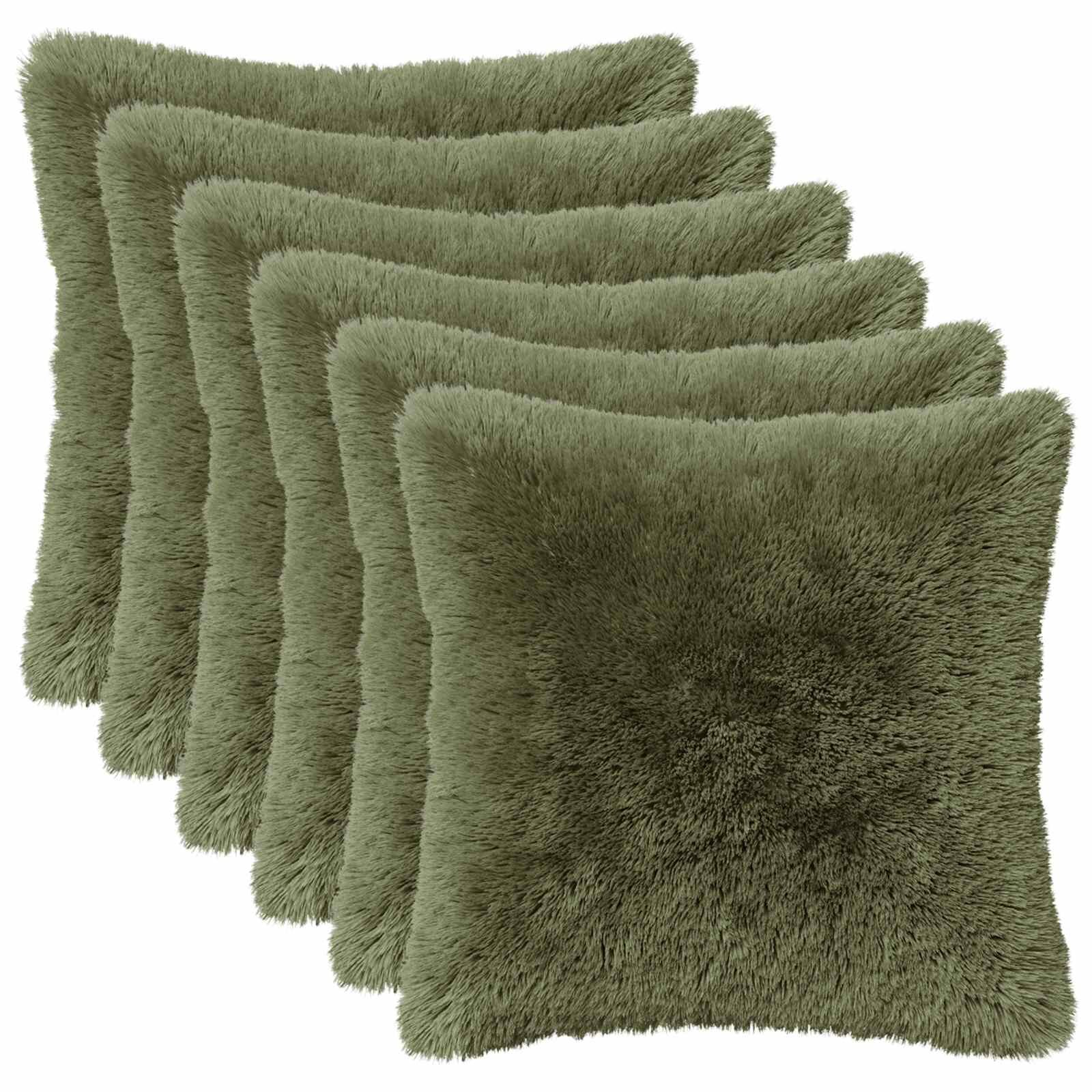 vidaXL Poťah na podložku 6 ks HEERLEN Zelená 35 x 35 cm PV fleece