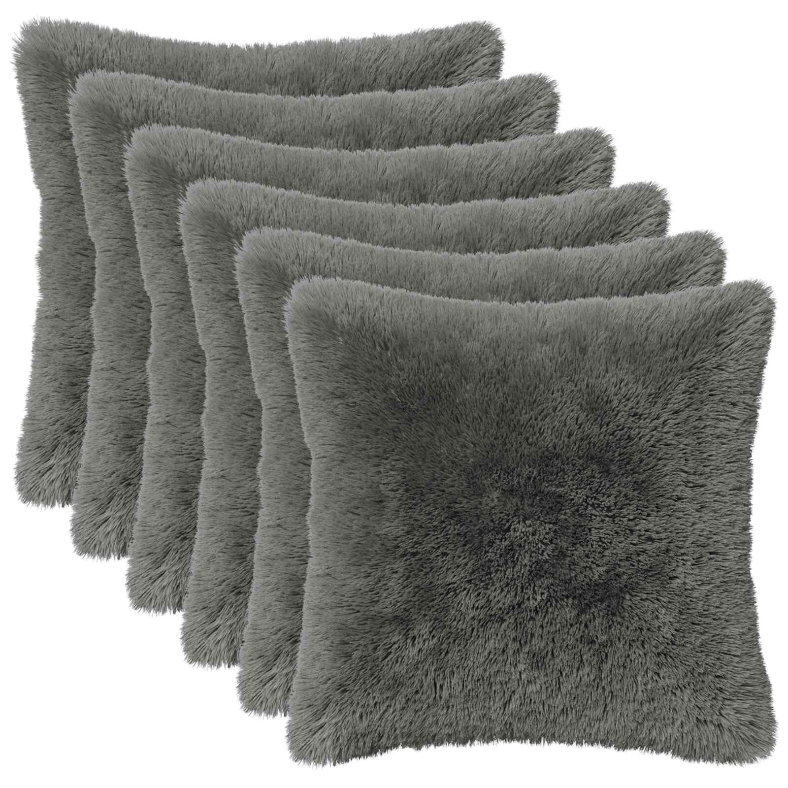 vidaXL Poťah na podložku 6 pcs HEERLEN Svetlosivá 45 x 45 cm PV fleece