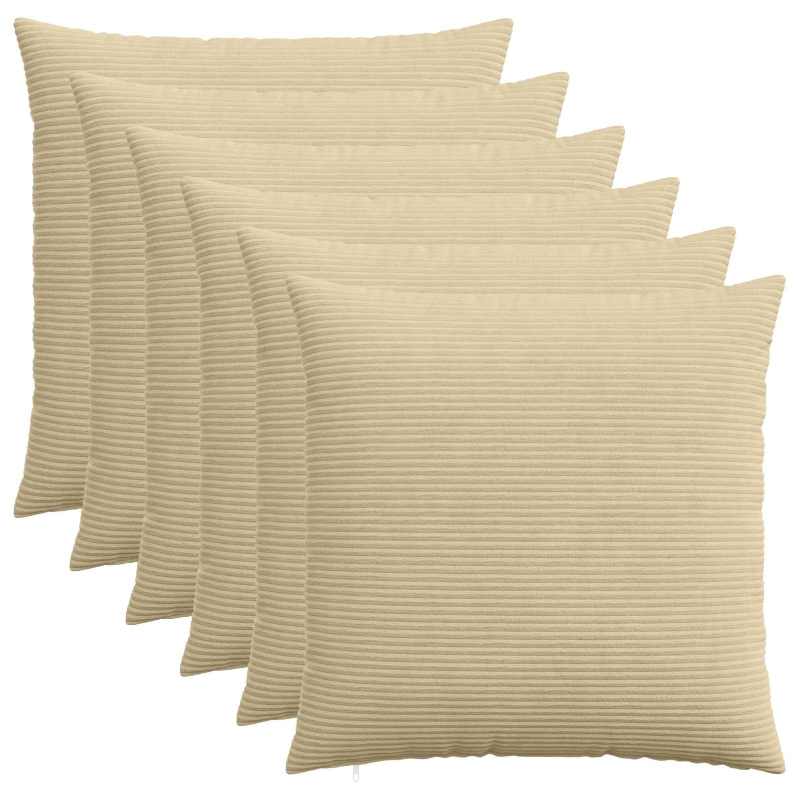 vidaXL Poťah na podložku 6 pcs HEERLEN Zelená šedá 80 x 80 cm manšestr