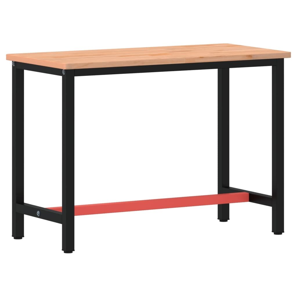 vidaXL Pracovný stôl 115x55x815 cm masívny buk a kov
