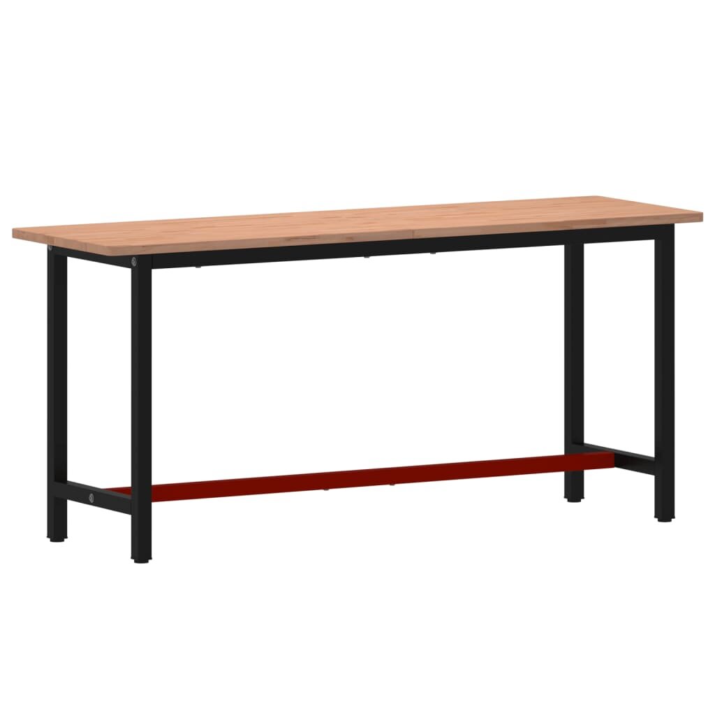 vidaXL Pracovný stôl 180x55x815 cm masívny buk a kov