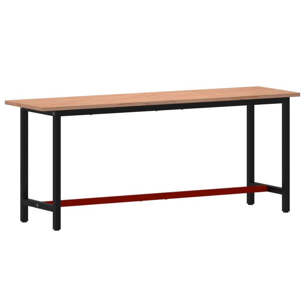 vidaXL Pracovný stôl 200x55x815 cm masívny buk a kov