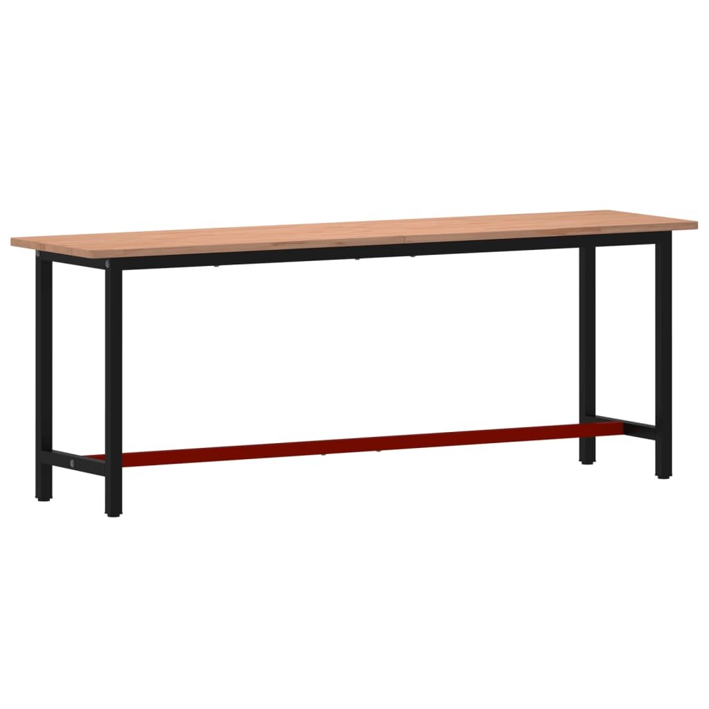 vidaXL Pracovný stôl 220x55x815 cm masívny buk a kov