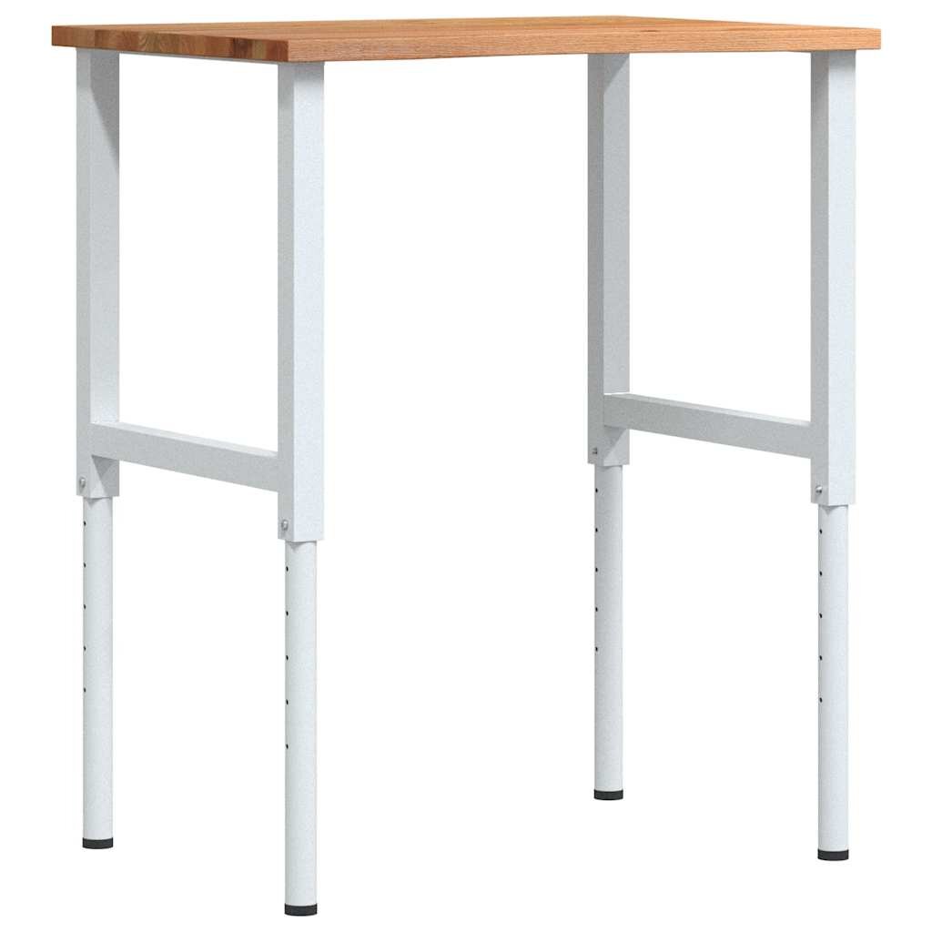 vidaXL pracovný stôl svetlohnedý 80x60x(715-98) cm masívny dub