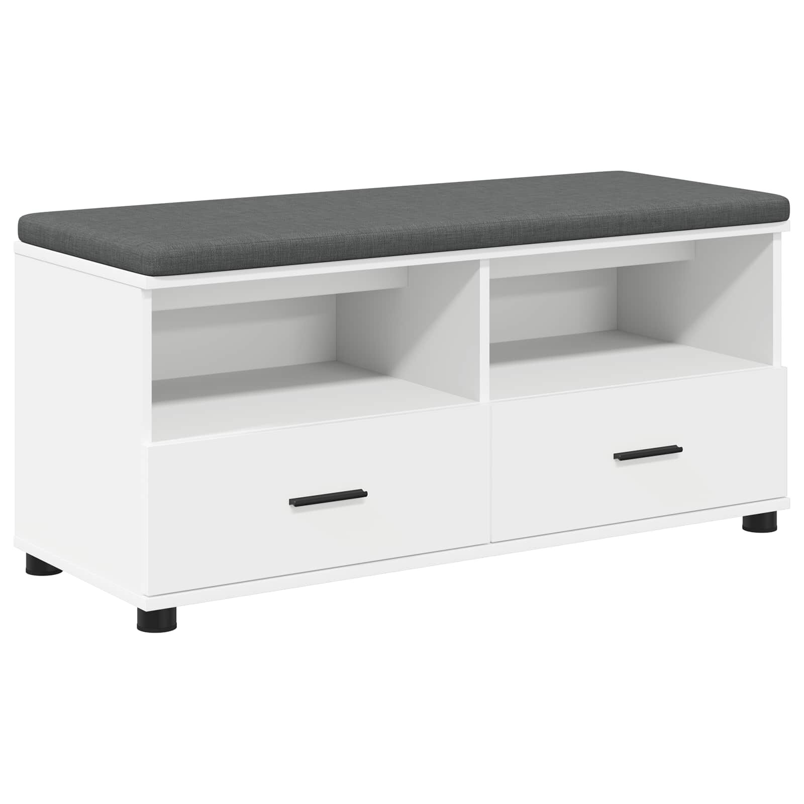 vidaXL Predsieňová lavica Biely 100 x 38 x 46 cm