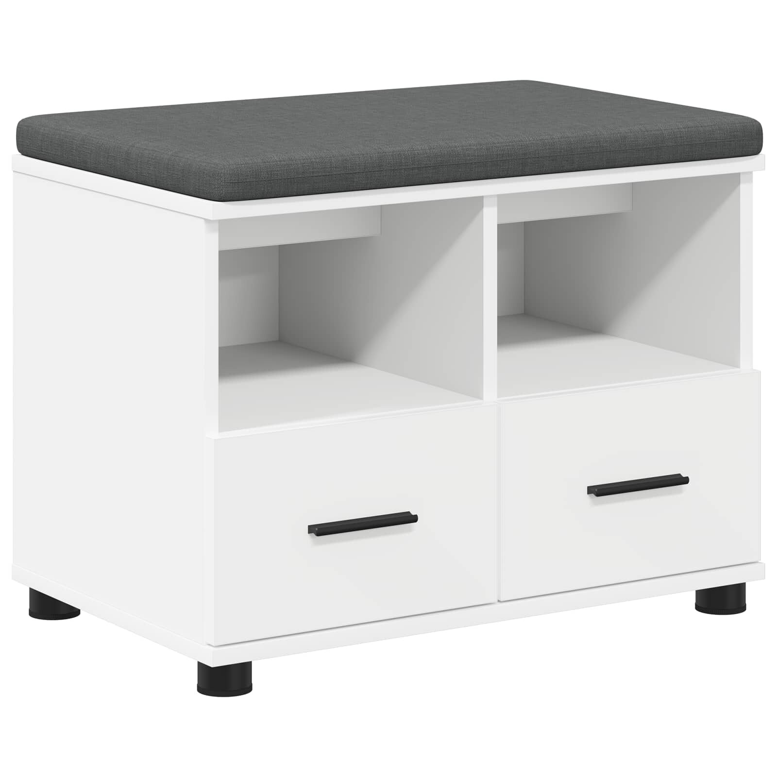 vidaXL Predsieňová lavica Biely 60 x 38 x 46 cm