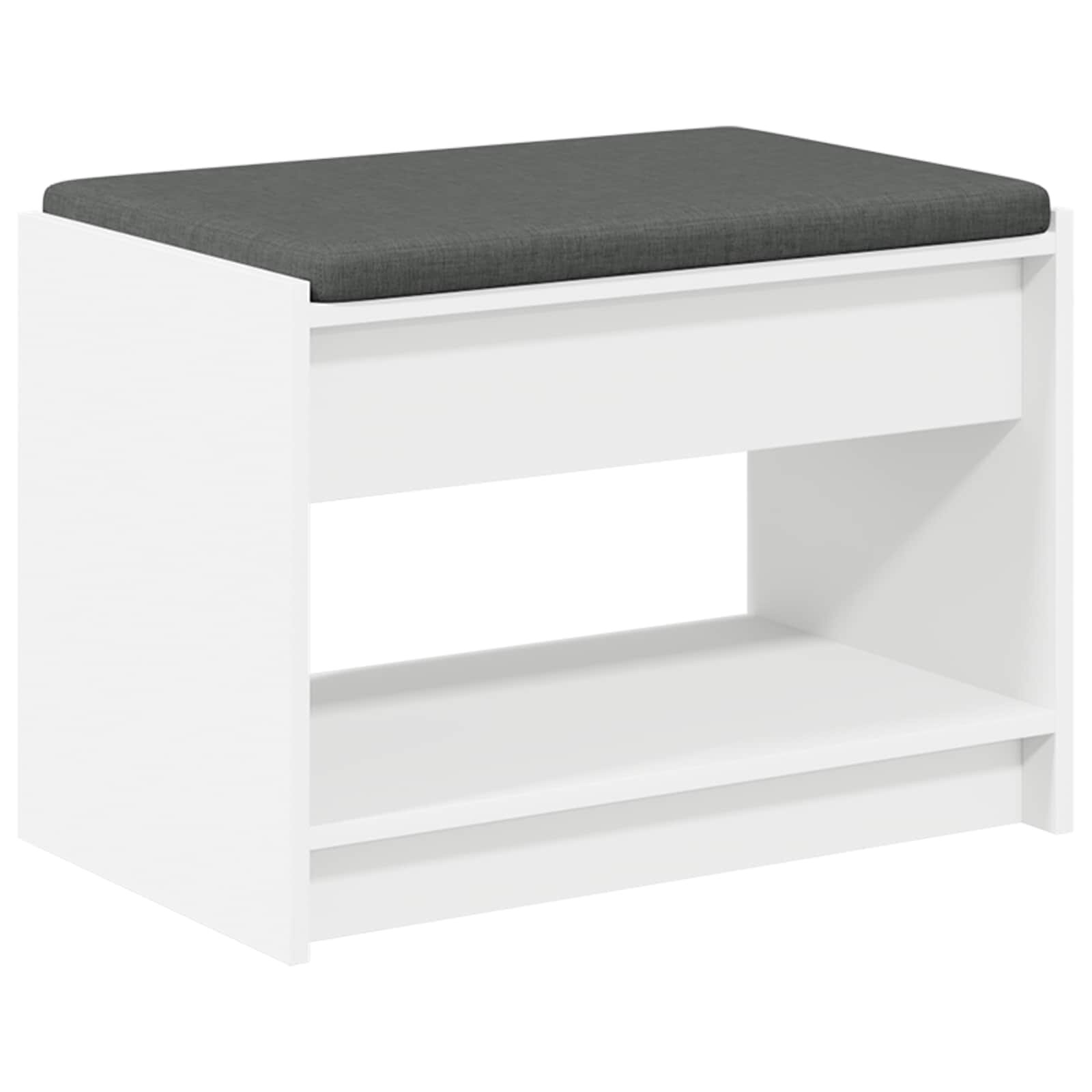 vidaXL Predsieňová lavica Biely 63 x 38 x 45 cm