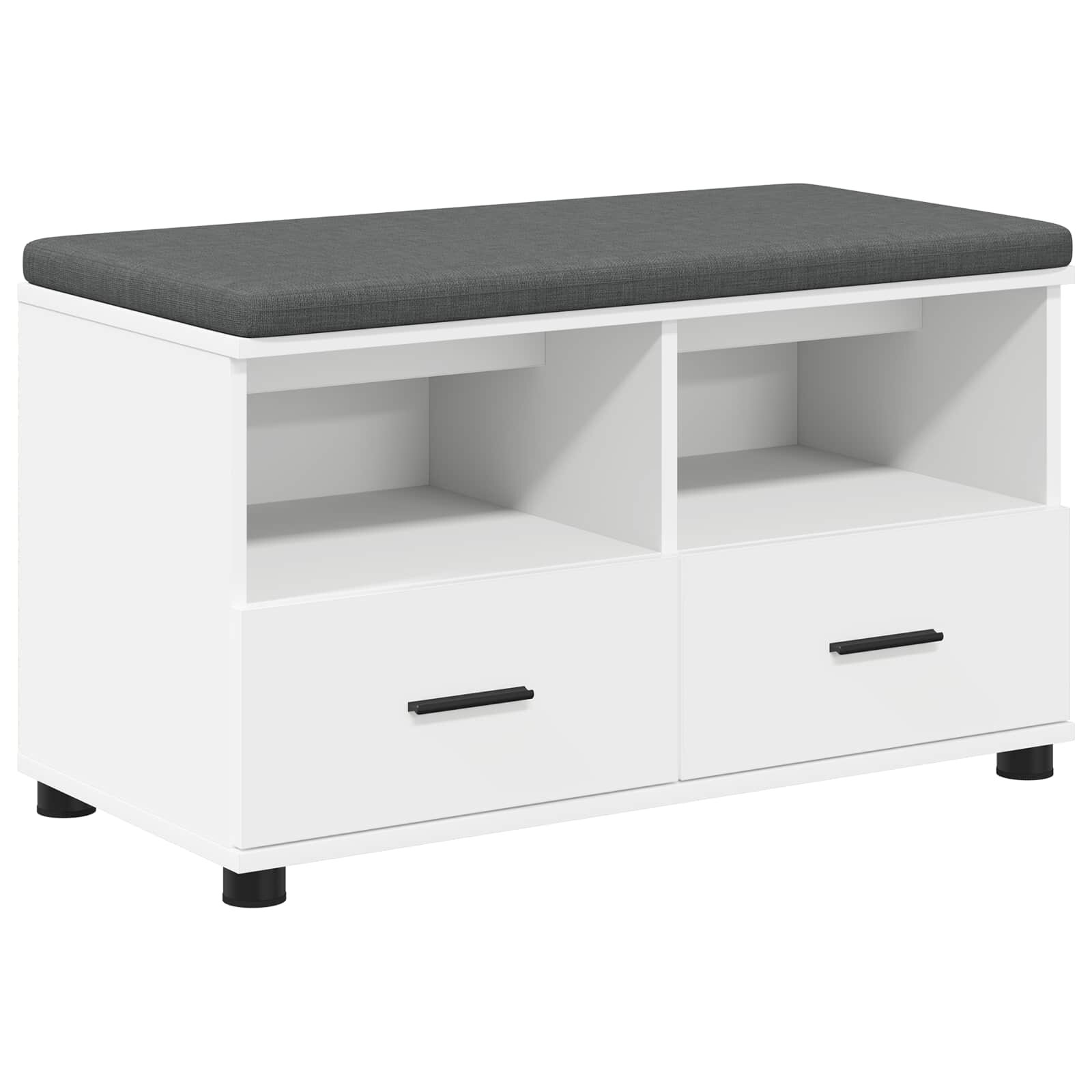 vidaXL Predsieňová lavica Biely 80 x 38 x 46 cm