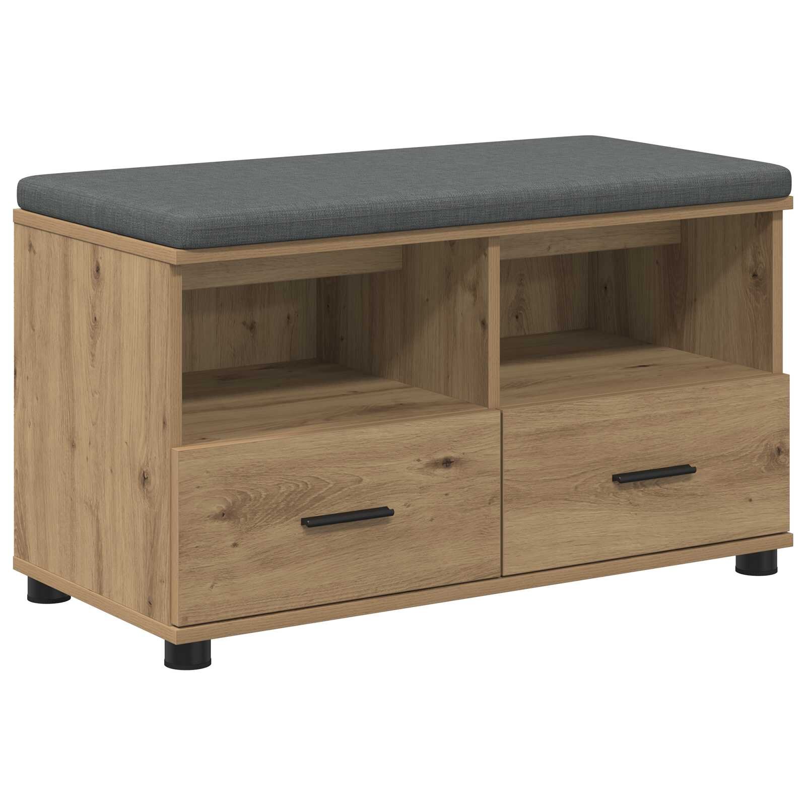 vidaXL Predsieňová lavica Remeselný Dub 80 x 38 x 46 cm