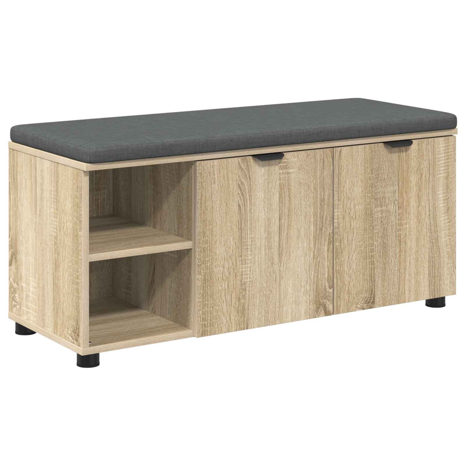 vidaXL Predsieňová lavica s vankúšom Sonoma dub 100 x 38 x 46 cm