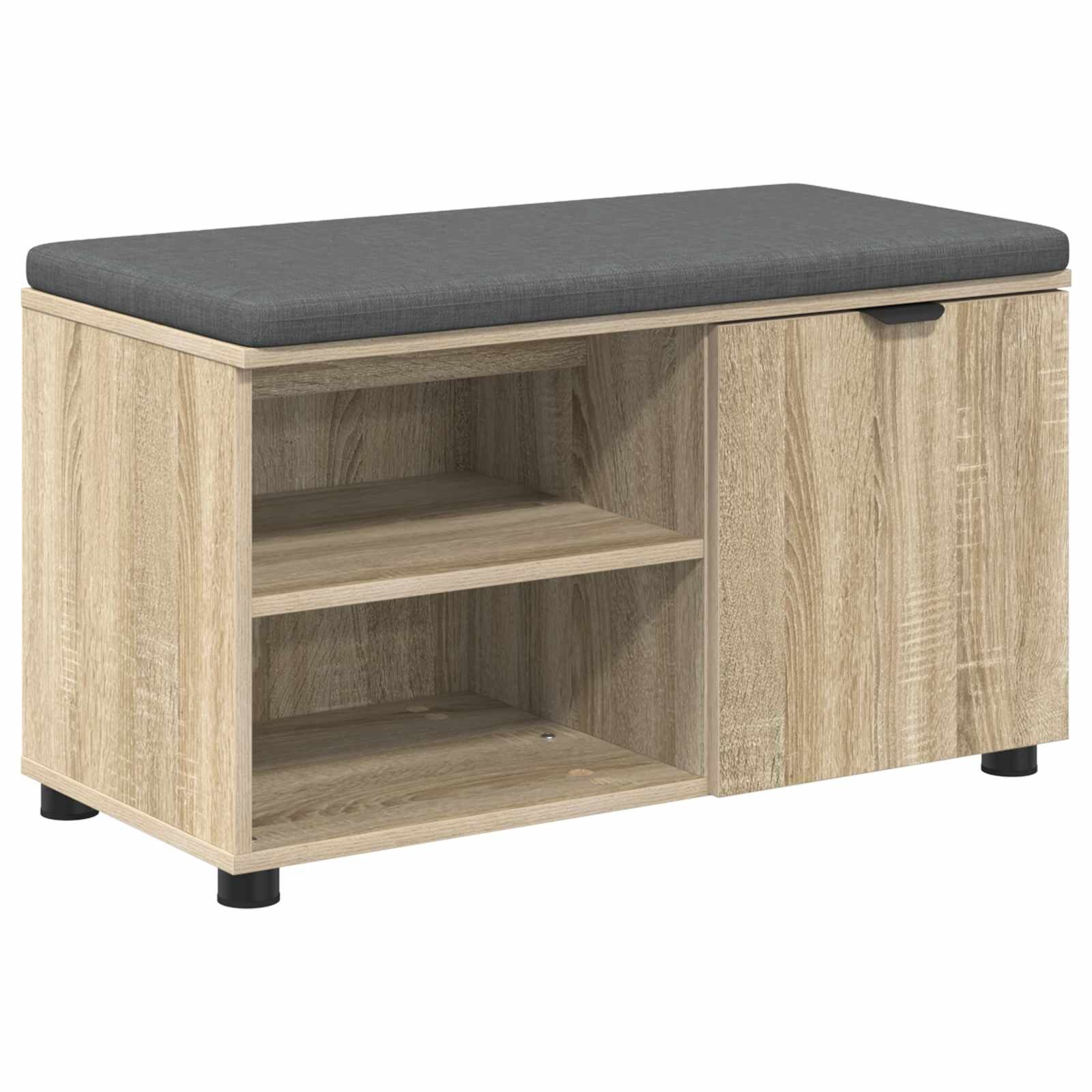 vidaXL Predsieňová lavica s vankúšom Sonoma dub 80 x 38 x 46 cm