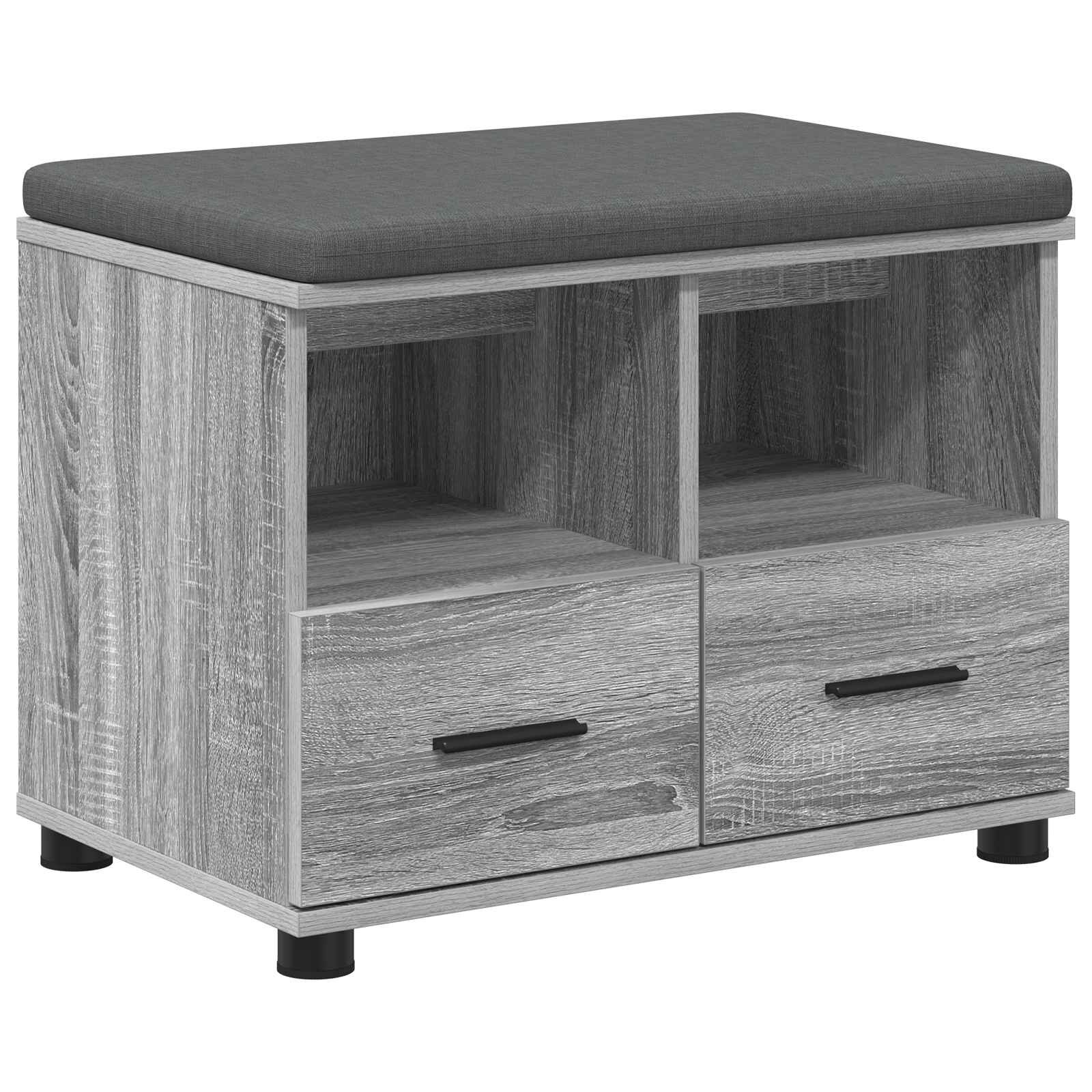 vidaXL Predsieňová lavica Sivá Sonoma 60 x 38 x 46 cm