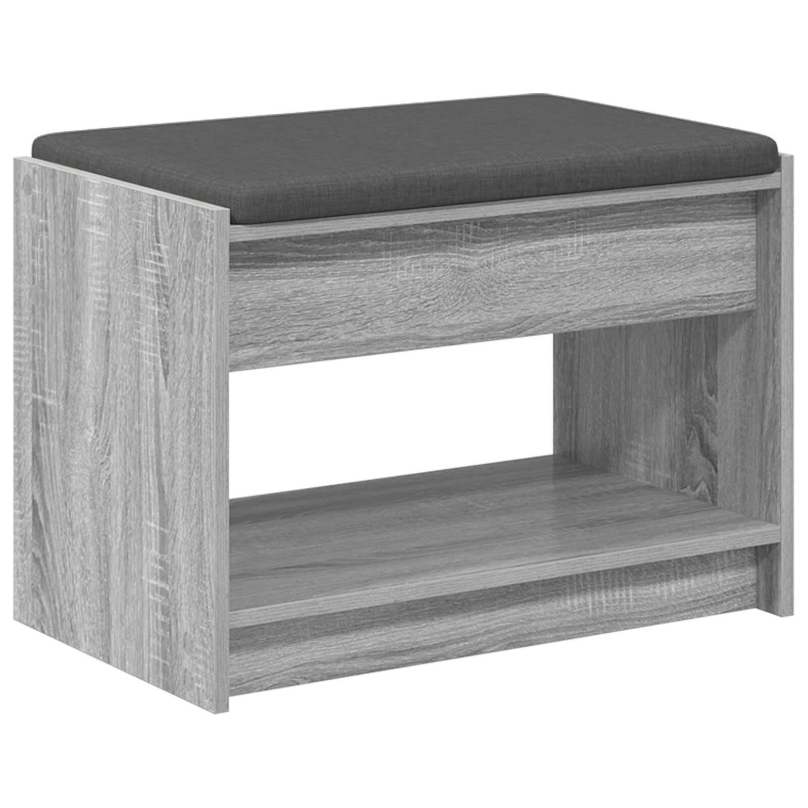 vidaXL Predsieňová lavica Sivá Sonoma 63 x 38 x 45 cm