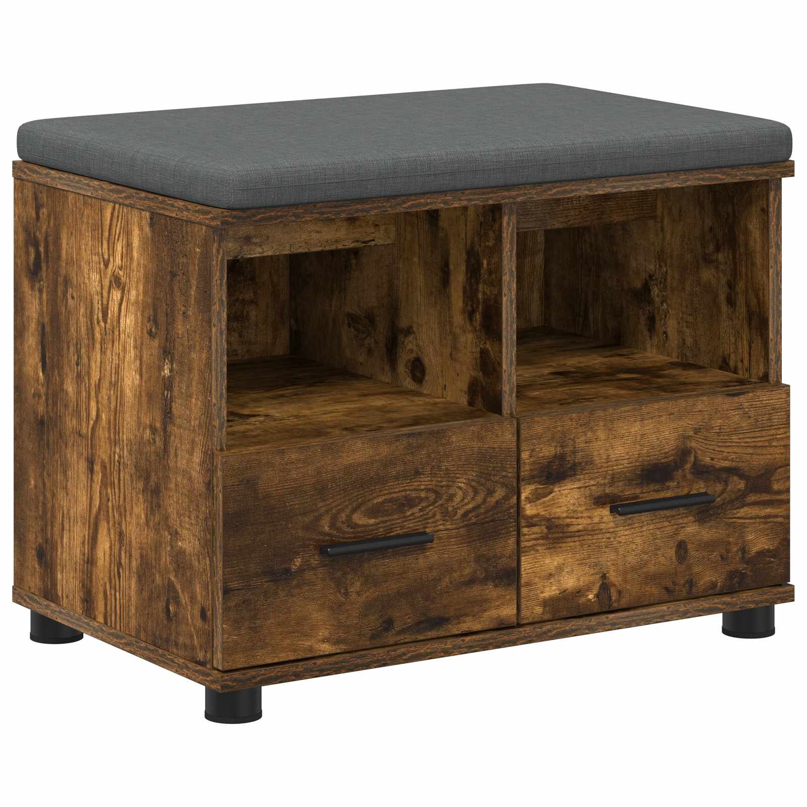 vidaXL Predsieňová lavica Údený Dub 60 x 38 x 46 cm