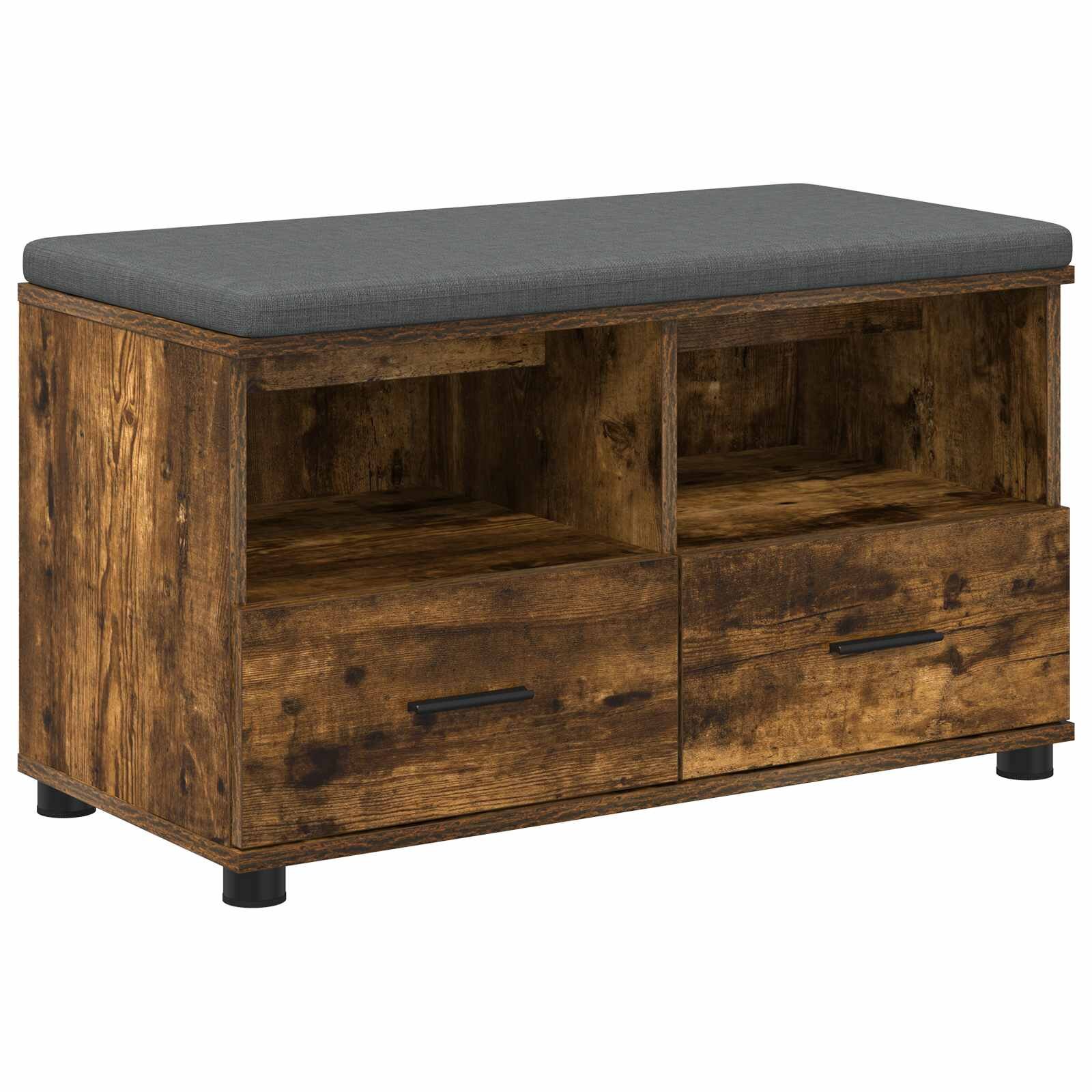 vidaXL Predsieňová lavica Údený Dub 80 x 38 x 46 cm