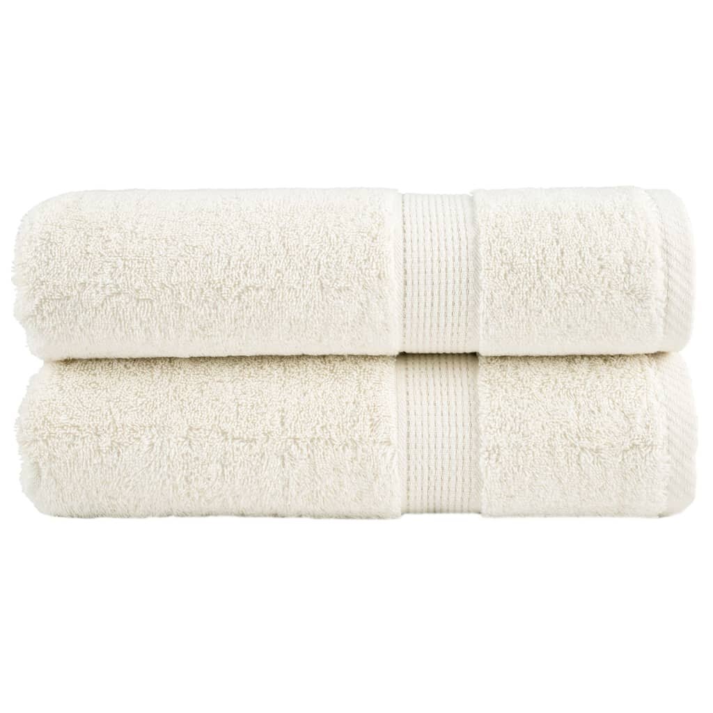 vidaXL Prémiové sprchové uteráky SOLUND 2 ks krémové 70x140 cm 600 g/m²