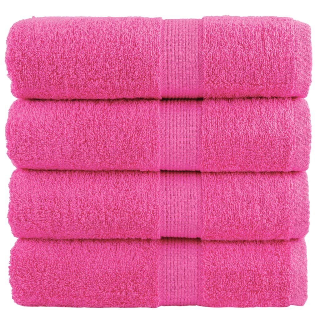 vidaXL Prémiové umývacie utierky SOLUND 4 ks ružové 30x30 cm 600 g/m²
