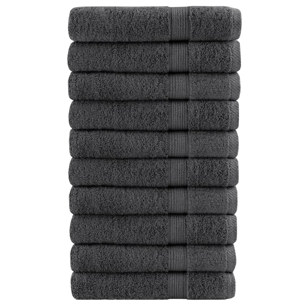 vidaXL Prémiové uteráky do sauny SOLUND 10ks antracit 80x200cm 600g/m2