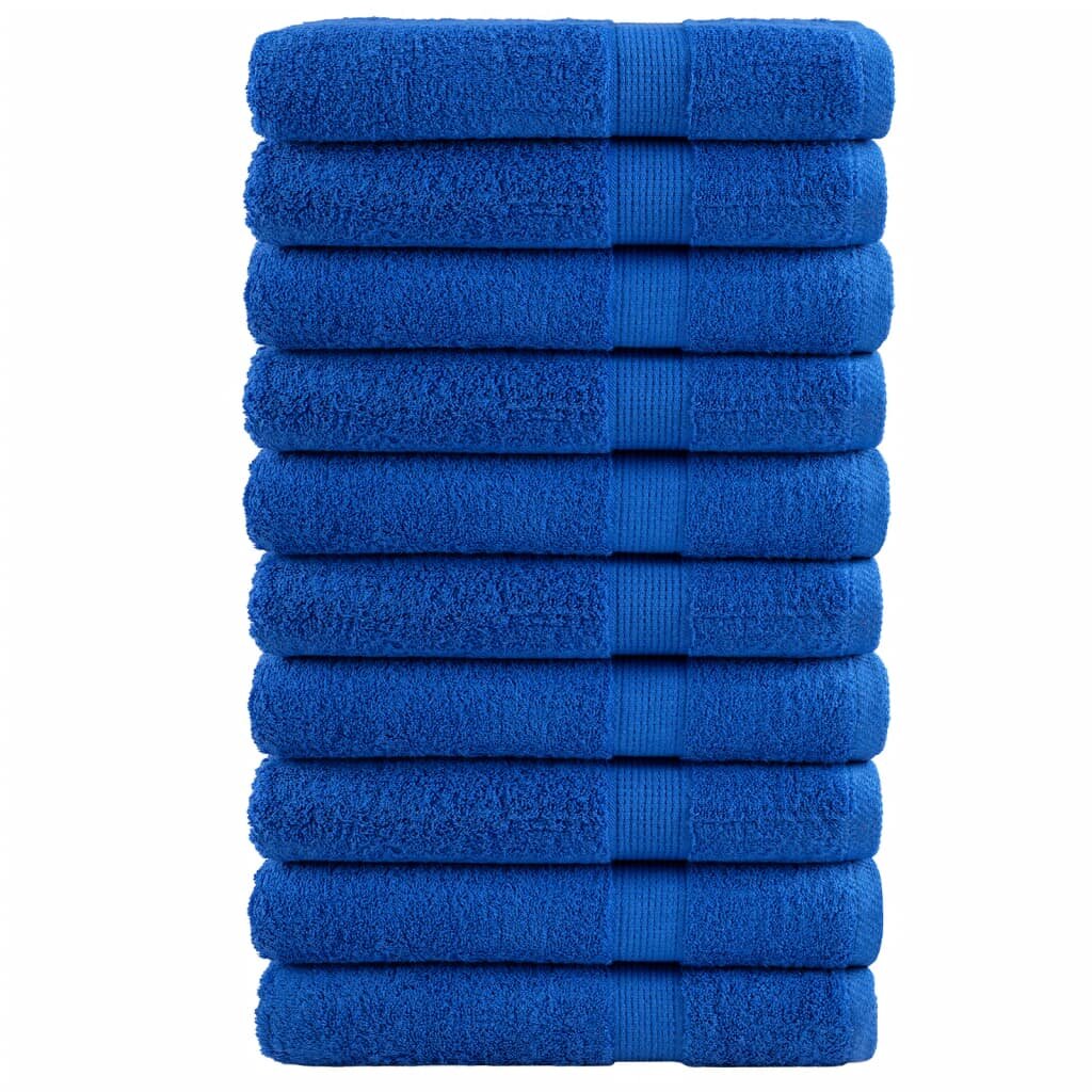 vidaXL Prémiové uteráky SOLUND 10 ks modré 100x200 cm 600 g/m2