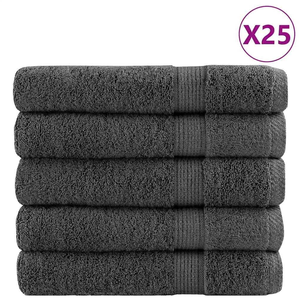 vidaXL Prémiové uteráky SOLUND 25ks antracit 100x200 cm 600 g/m2