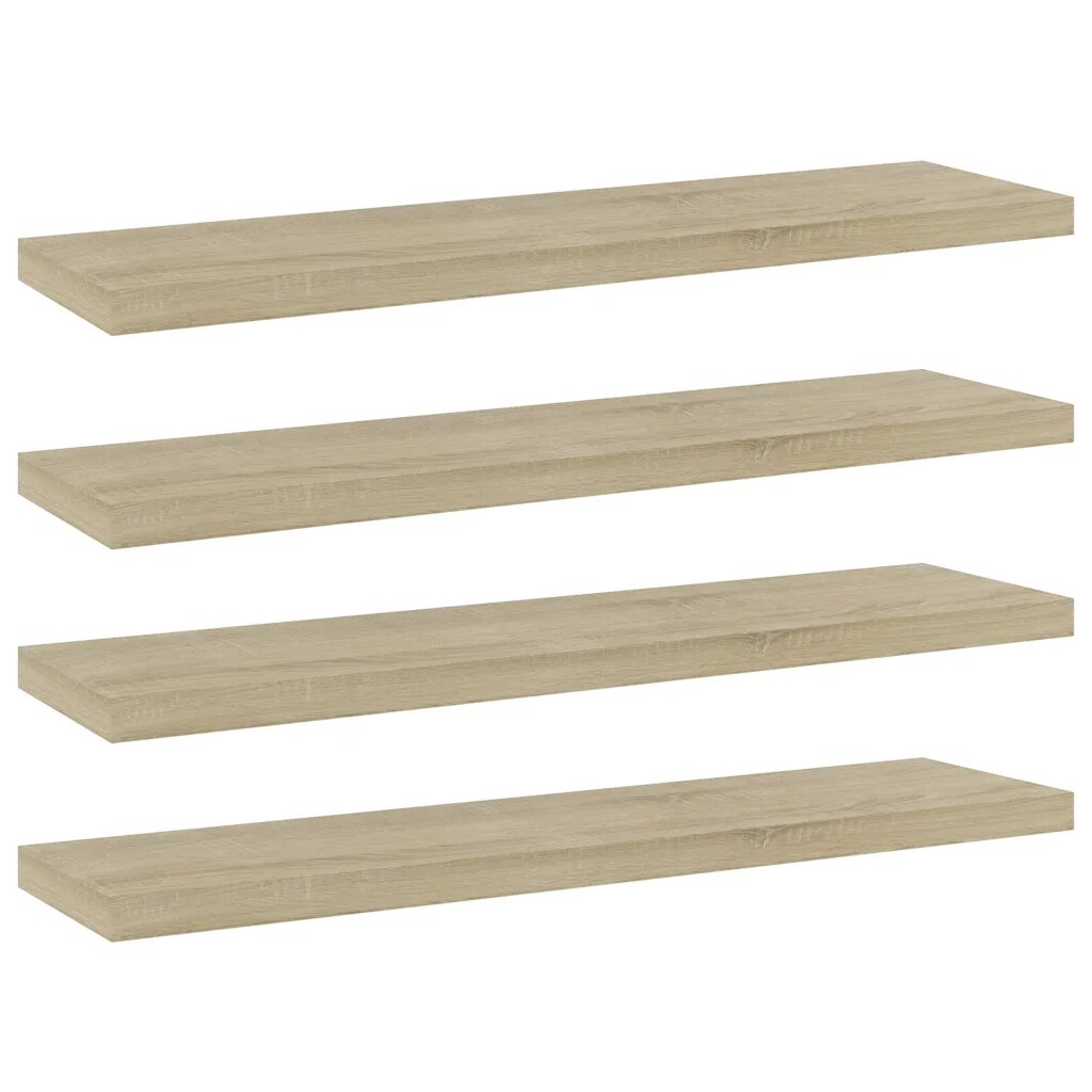 vidaXL Prídavné police 4 ks dub sonoma 40x10x15 cm kompozitné drevo
