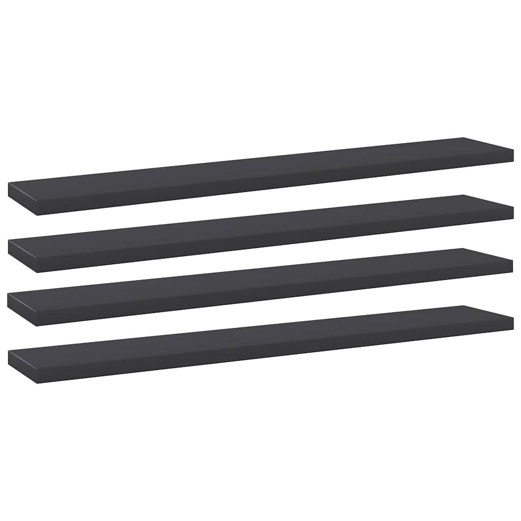 vidaXL Prídavné police 4 ks sivé 60x10x15 cm drevotrieska