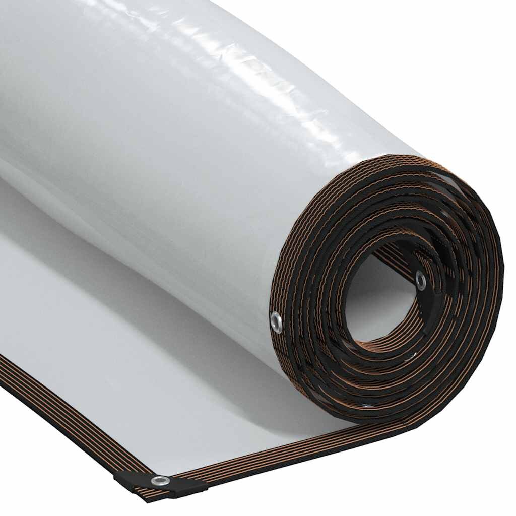 vidaXL Priehľadná plachta s okami 2x8 m Polyetylén