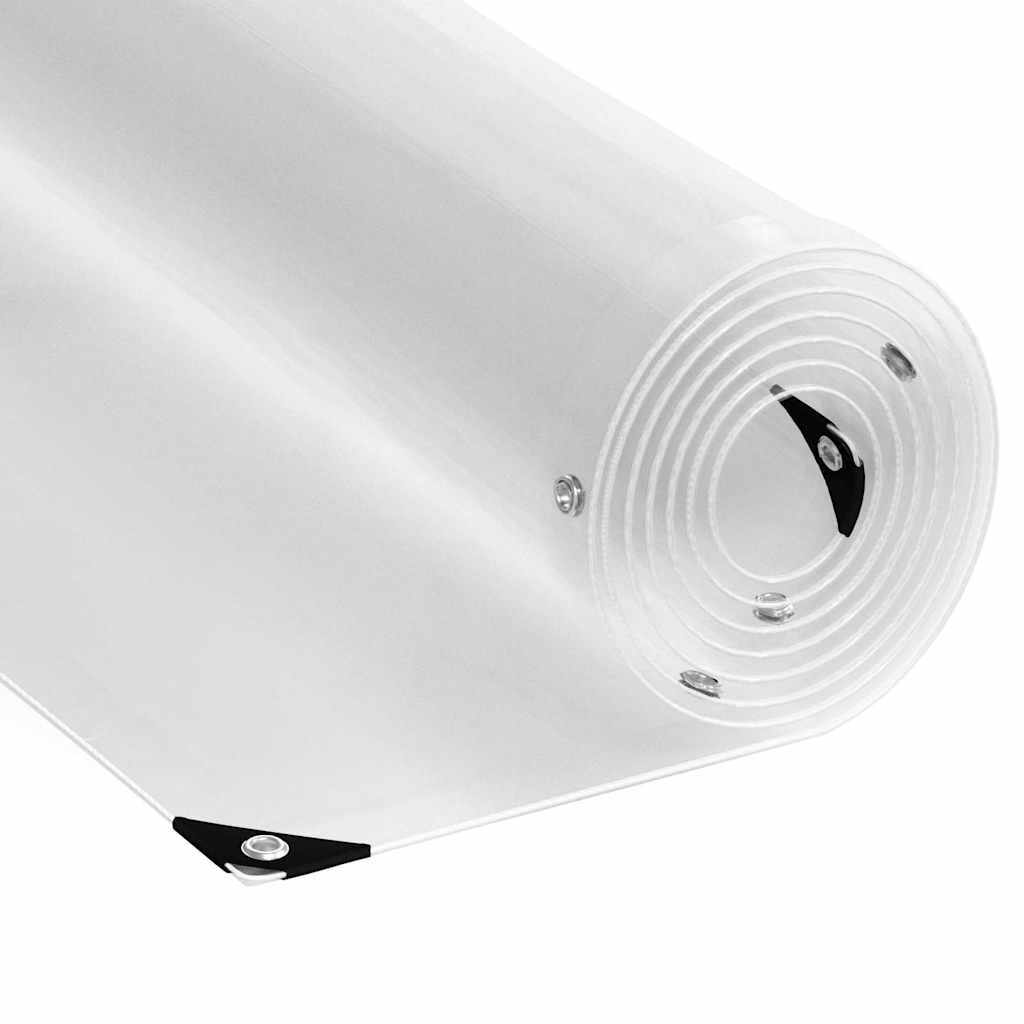 vidaXL Priehľadná plachta s okami 8x8 m PVC