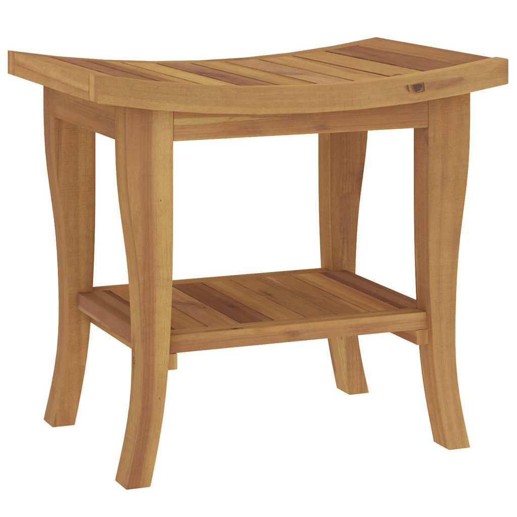 vidaXL Príručný stolík do kúpeľne 50x35x45 cm tíkový masív