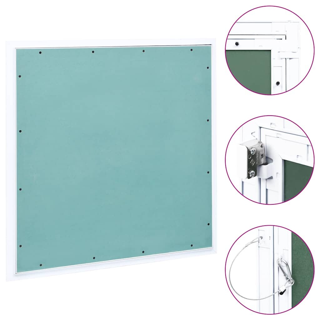 vidaXL Prístupový panel s hliníkovým rámom a sadrokartónom 700x700 mm