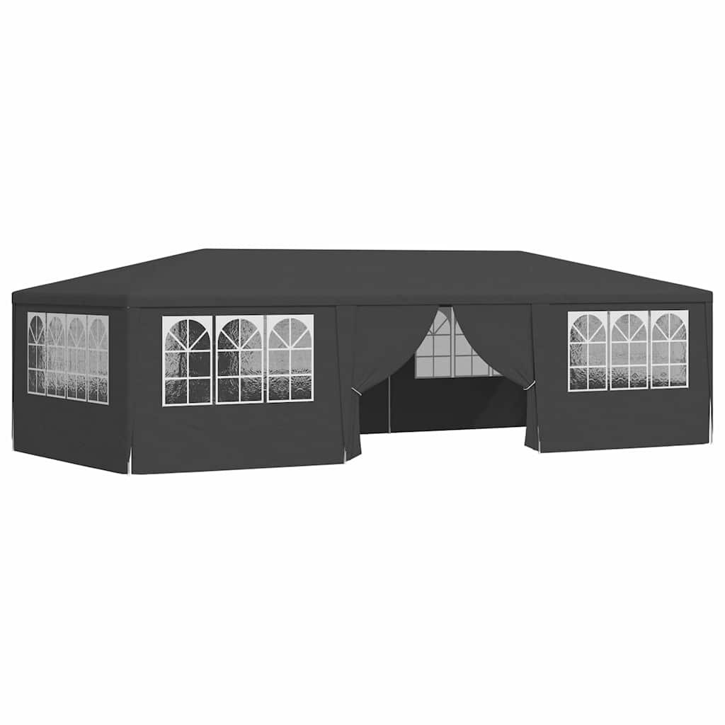 vidaXL Profesionálny párty stan+bočné steny 4x9 m antracitový 90 g/m²
